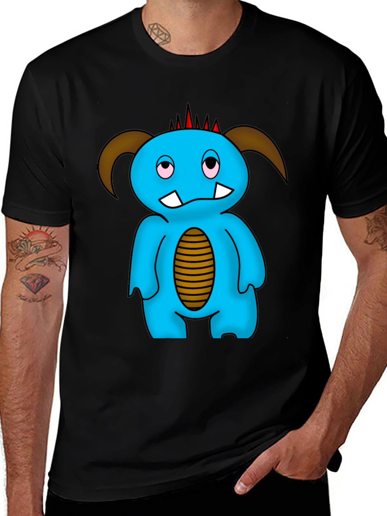 Monster Graphic Tee - Unique Cartoon T-Shirt