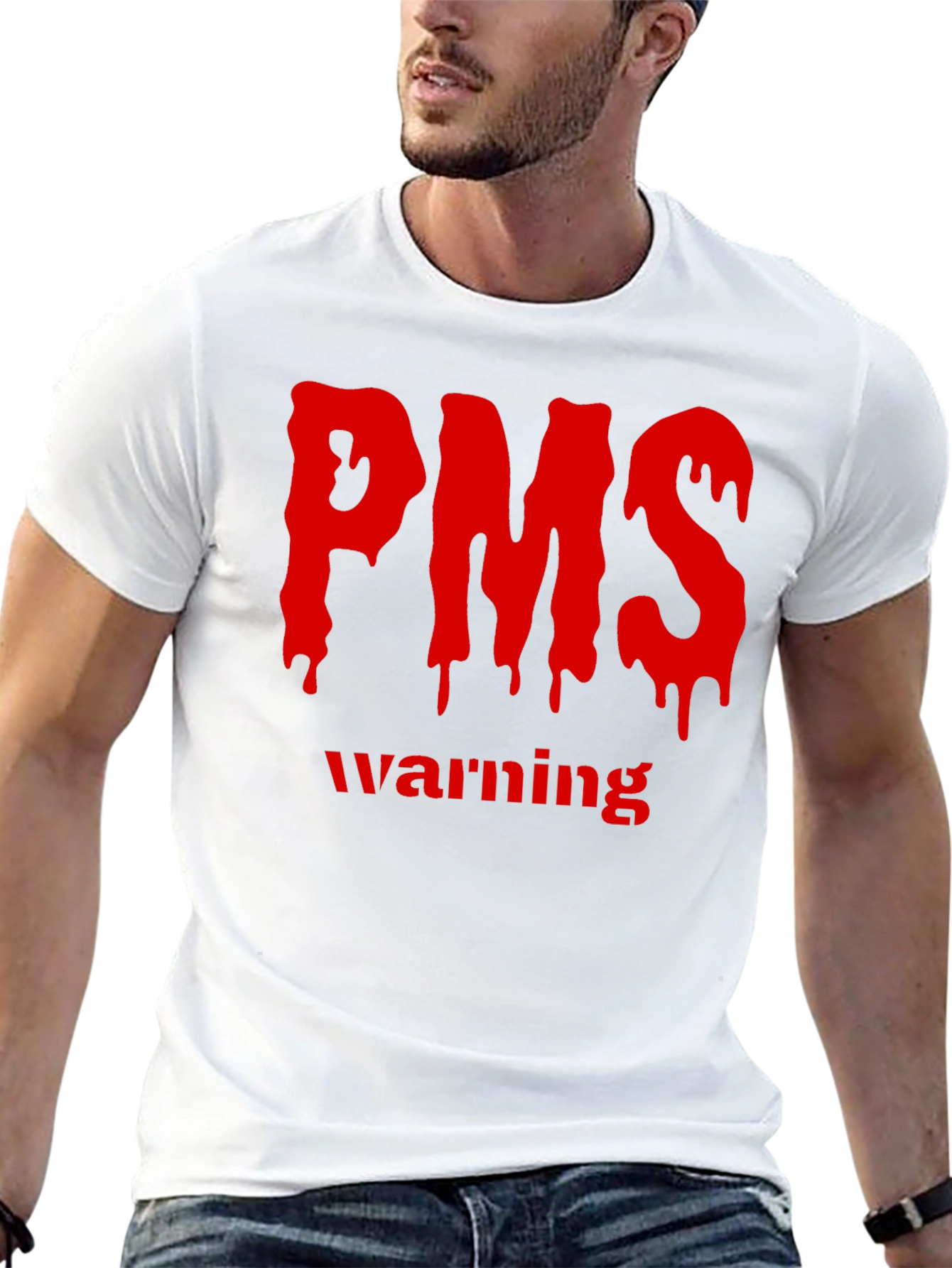 PMS Warning Graphic T-Shirt - Black