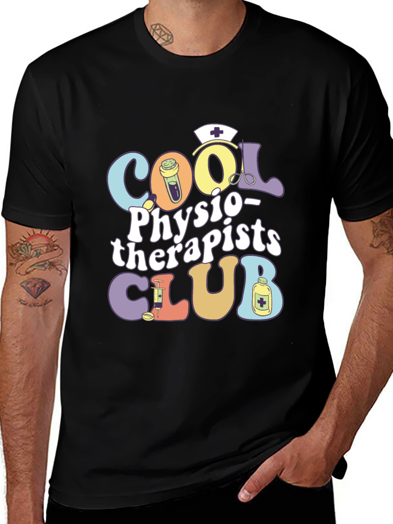 Cool Physiotherapists Club Graphic T-Shirt