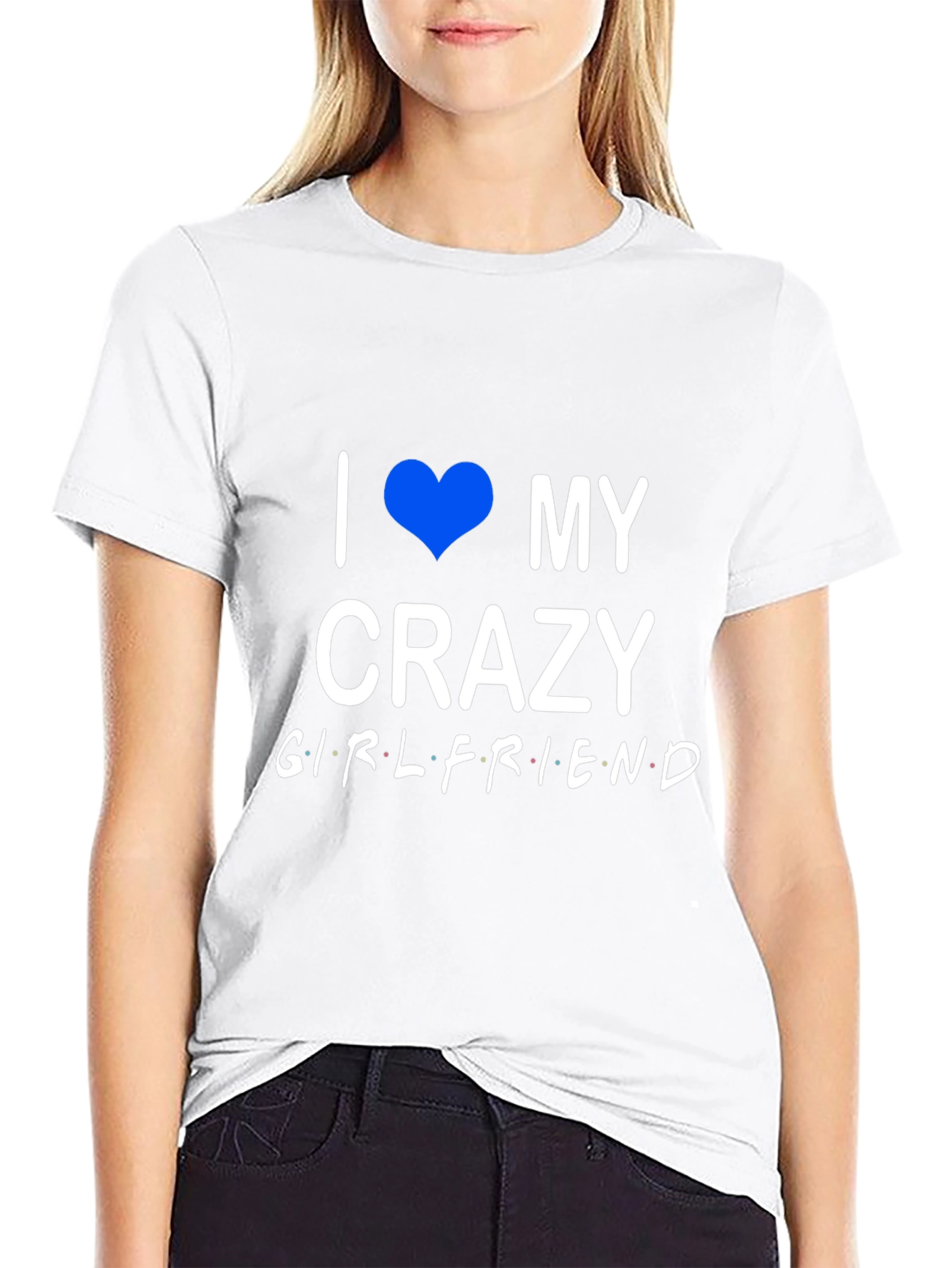 I Heart My Crazy Girlfriend Black T-Shirt