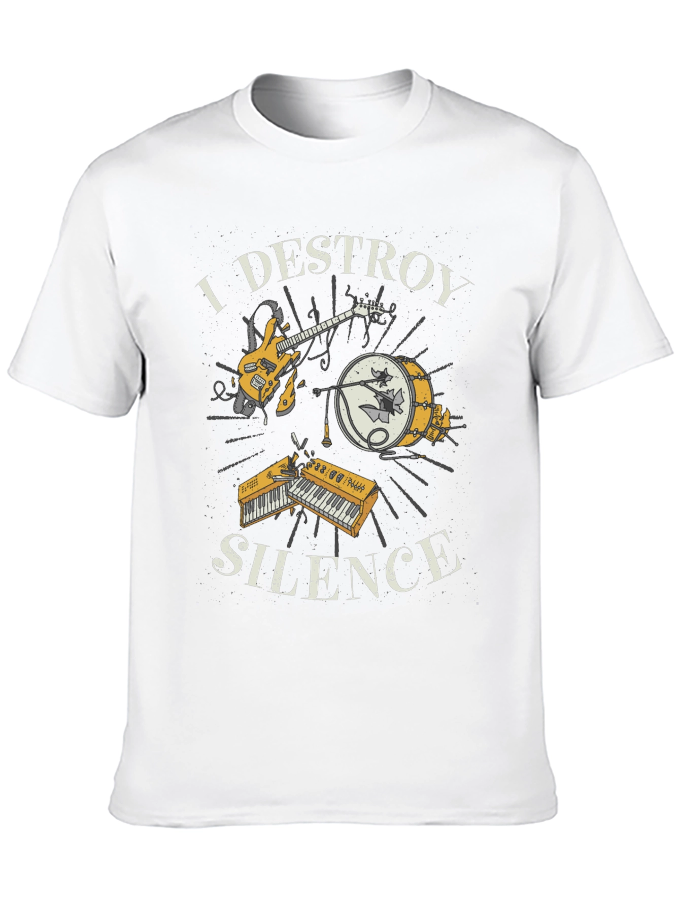 I Destroy Silence Graphic Tee - Music Lover Shirt