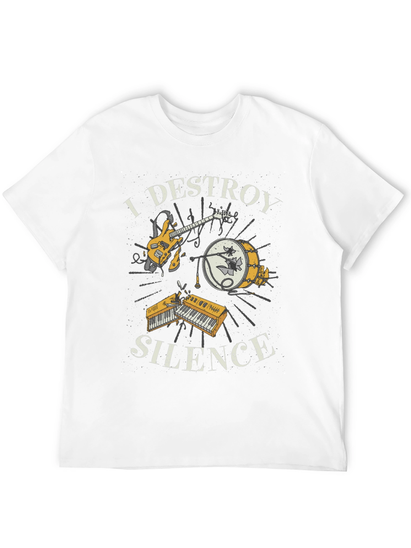 I Destroy Silence Graphic Tee - Music Lover Shirt