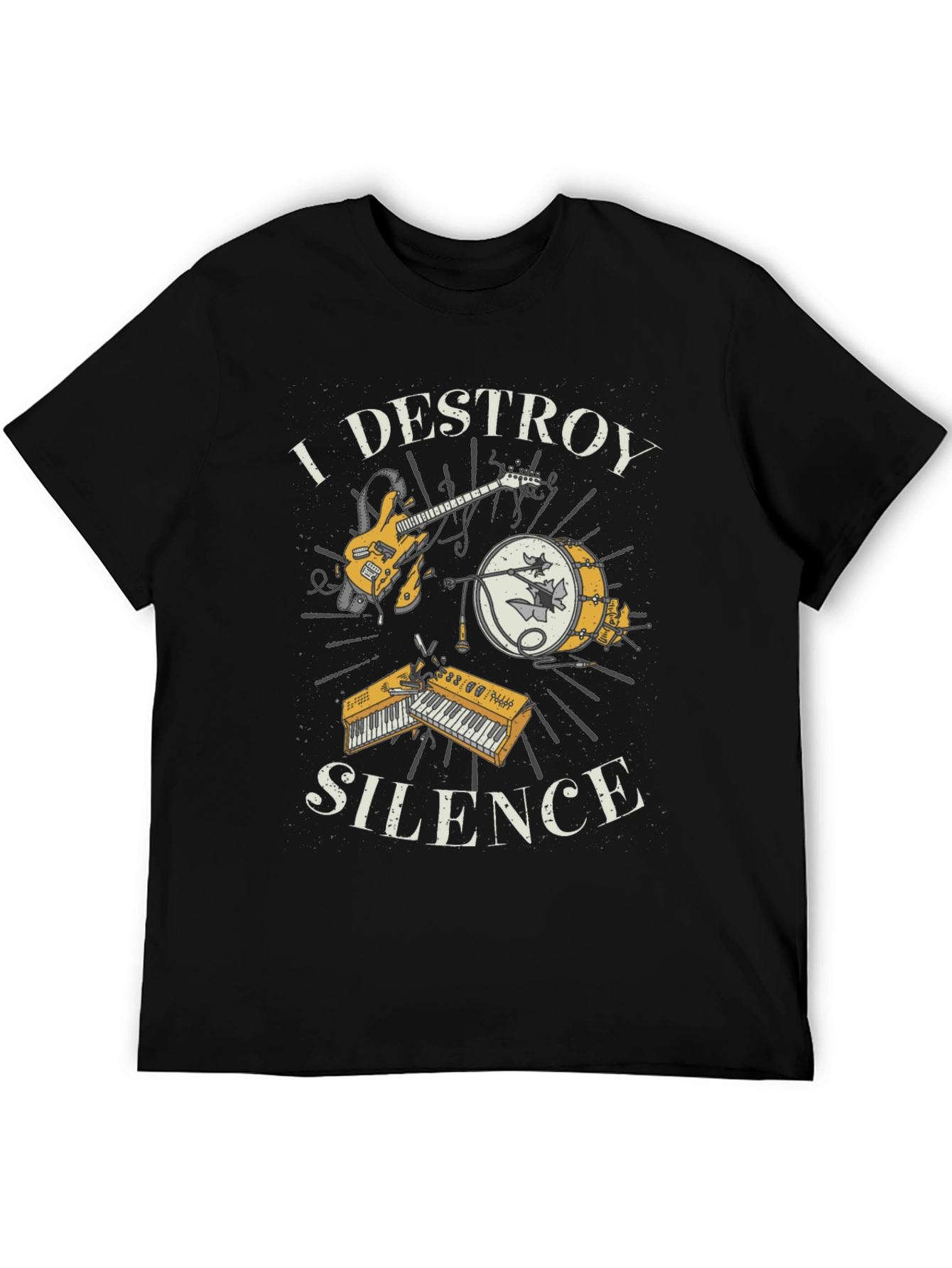 I Destroy Silence Graphic Tee - Music Lover Shirt