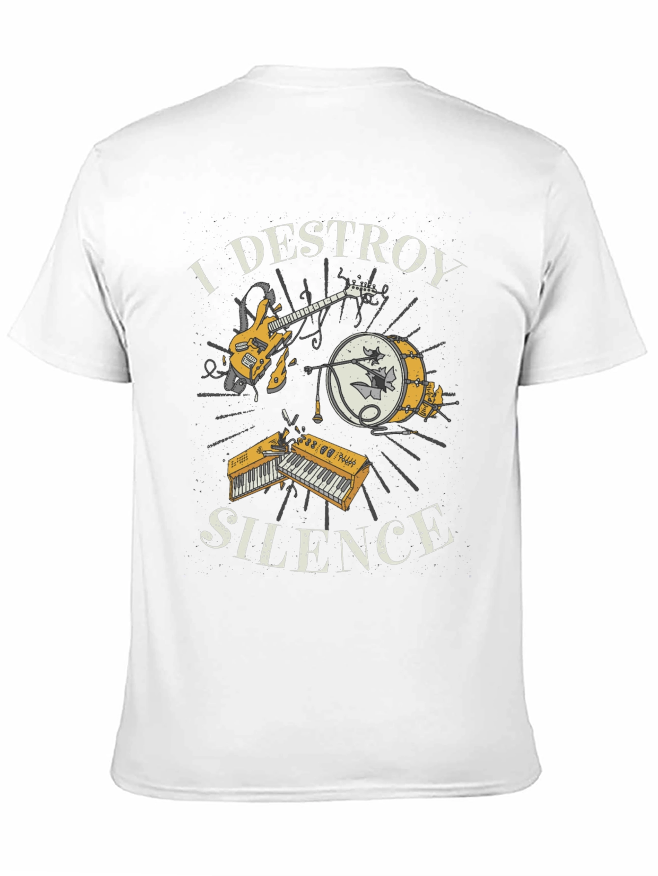 I Destroy Silence Graphic Tee - Music Lover Shirt