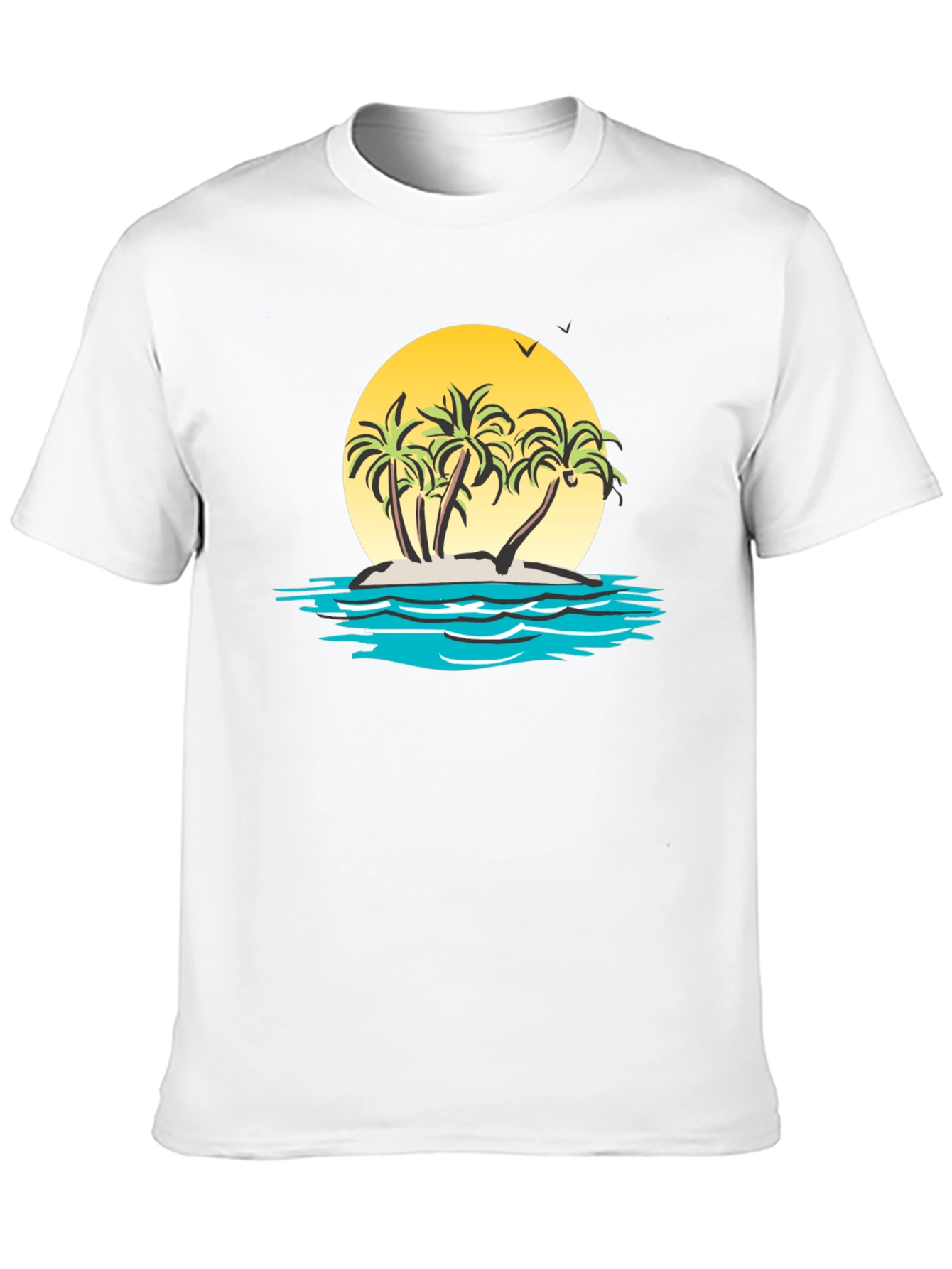 Island Paradise T-Shirt - Black Graphic Tee