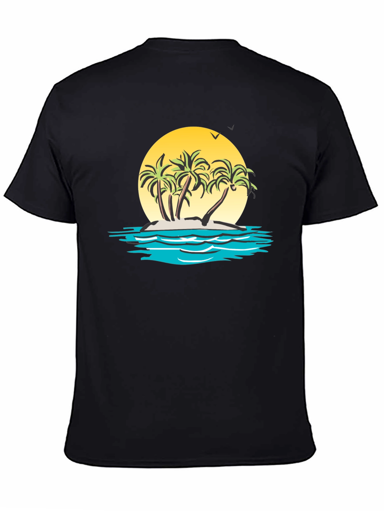 Island Paradise T-Shirt - Black Graphic Tee