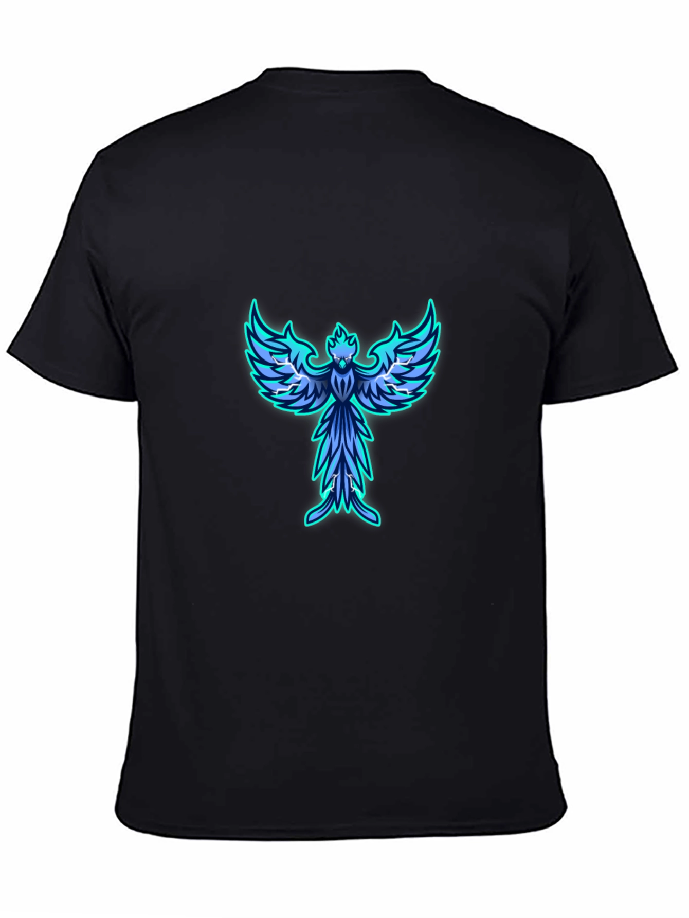 Phoenix Graphic Print Black T-Shirt