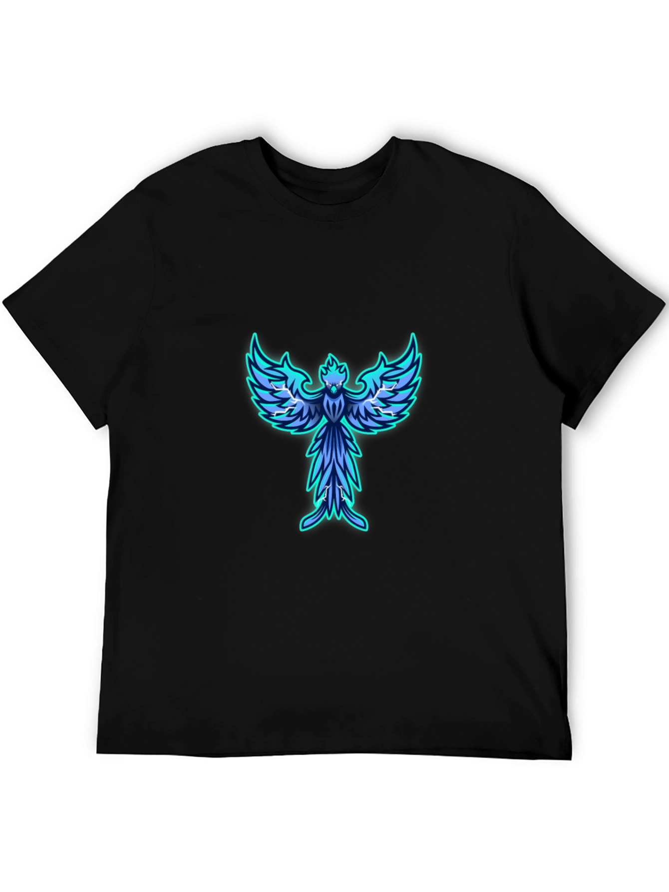 Phoenix Graphic Print Black T-Shirt