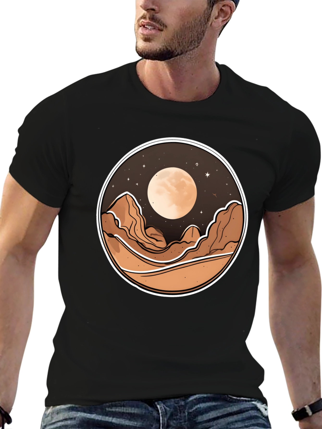 Moonlit Desert Scene T-Shirt