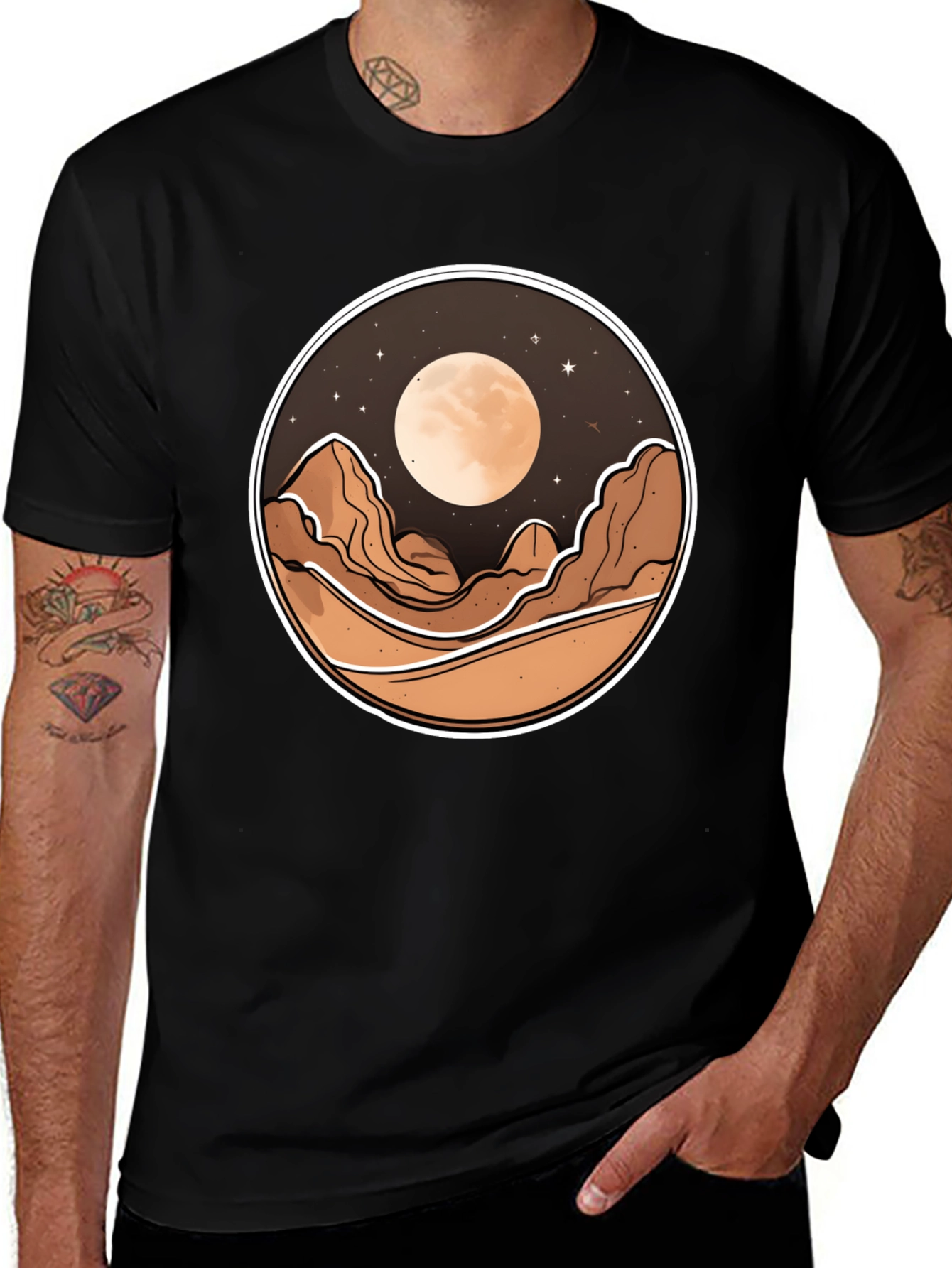 Moonlit Desert Scene T-Shirt