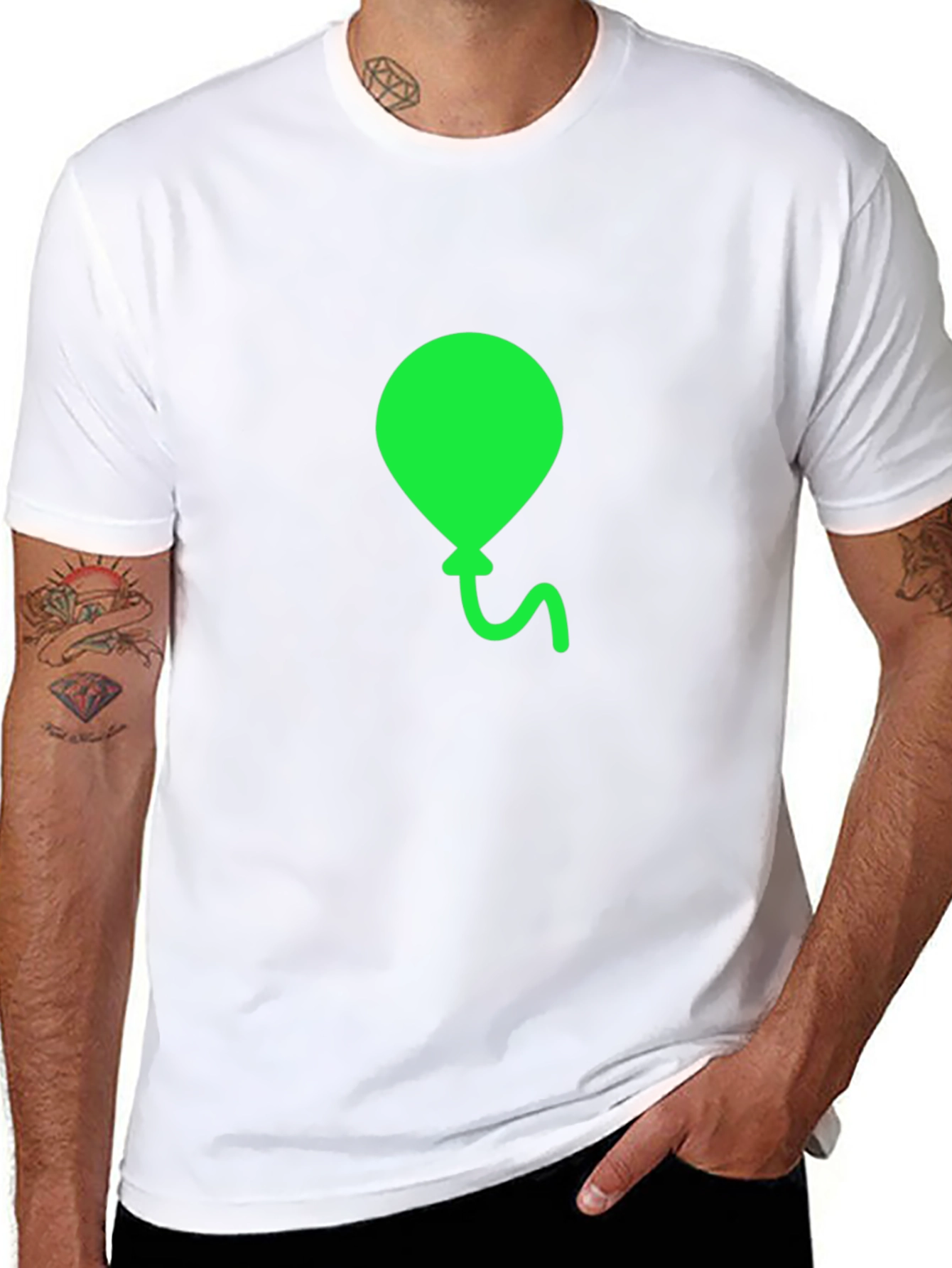 Green Balloon Graphic Tee - Casual Comfort