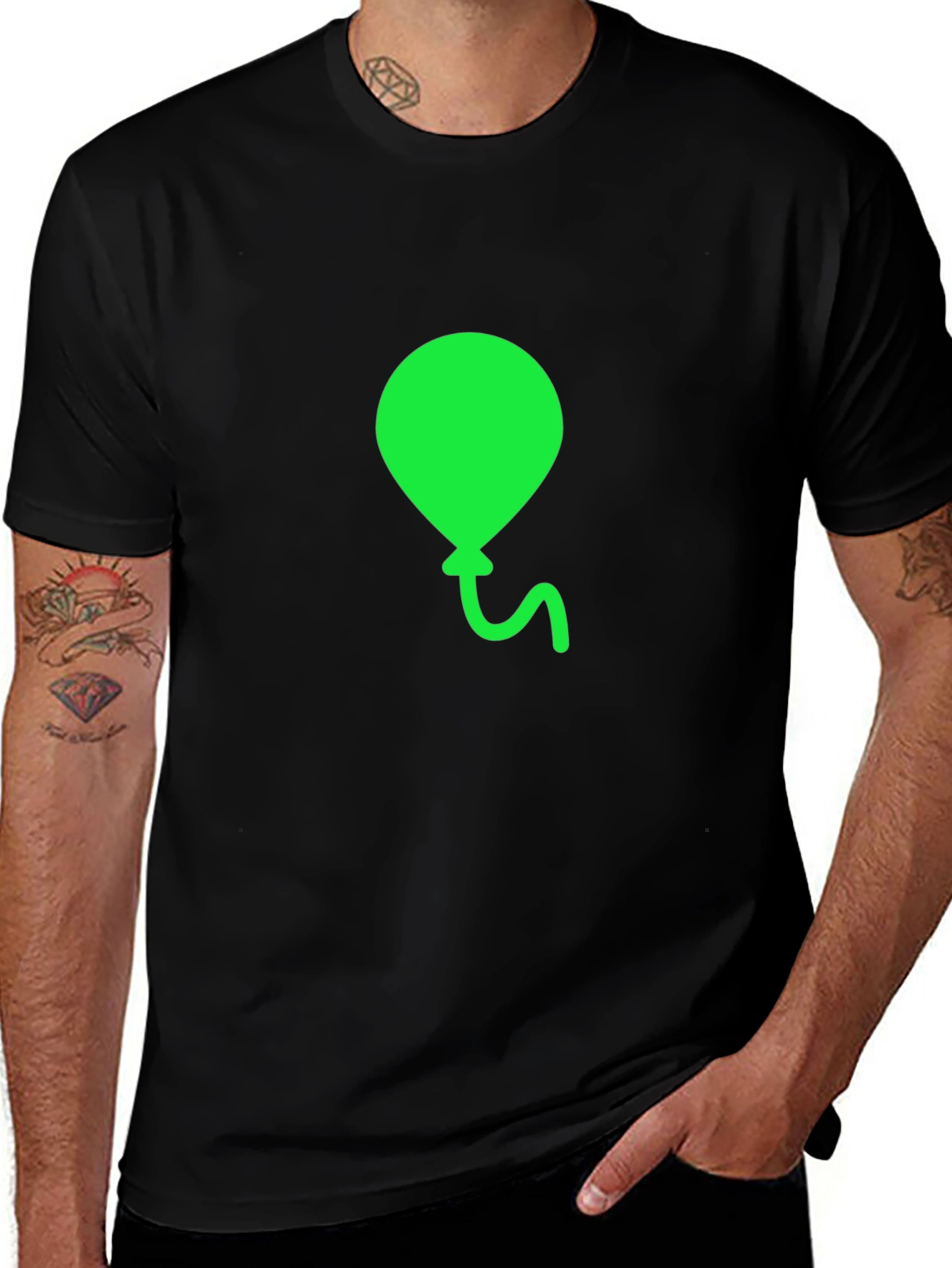 Green Balloon Graphic Tee - Casual Comfort
