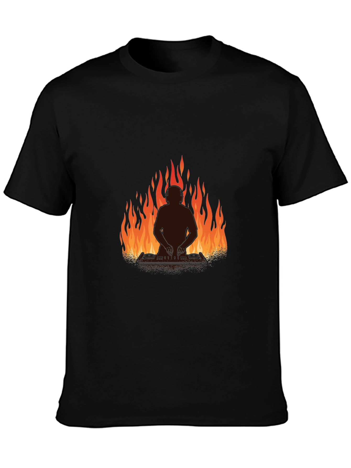 Fiery Silhouette Graphic Tee - Cool Casual Style