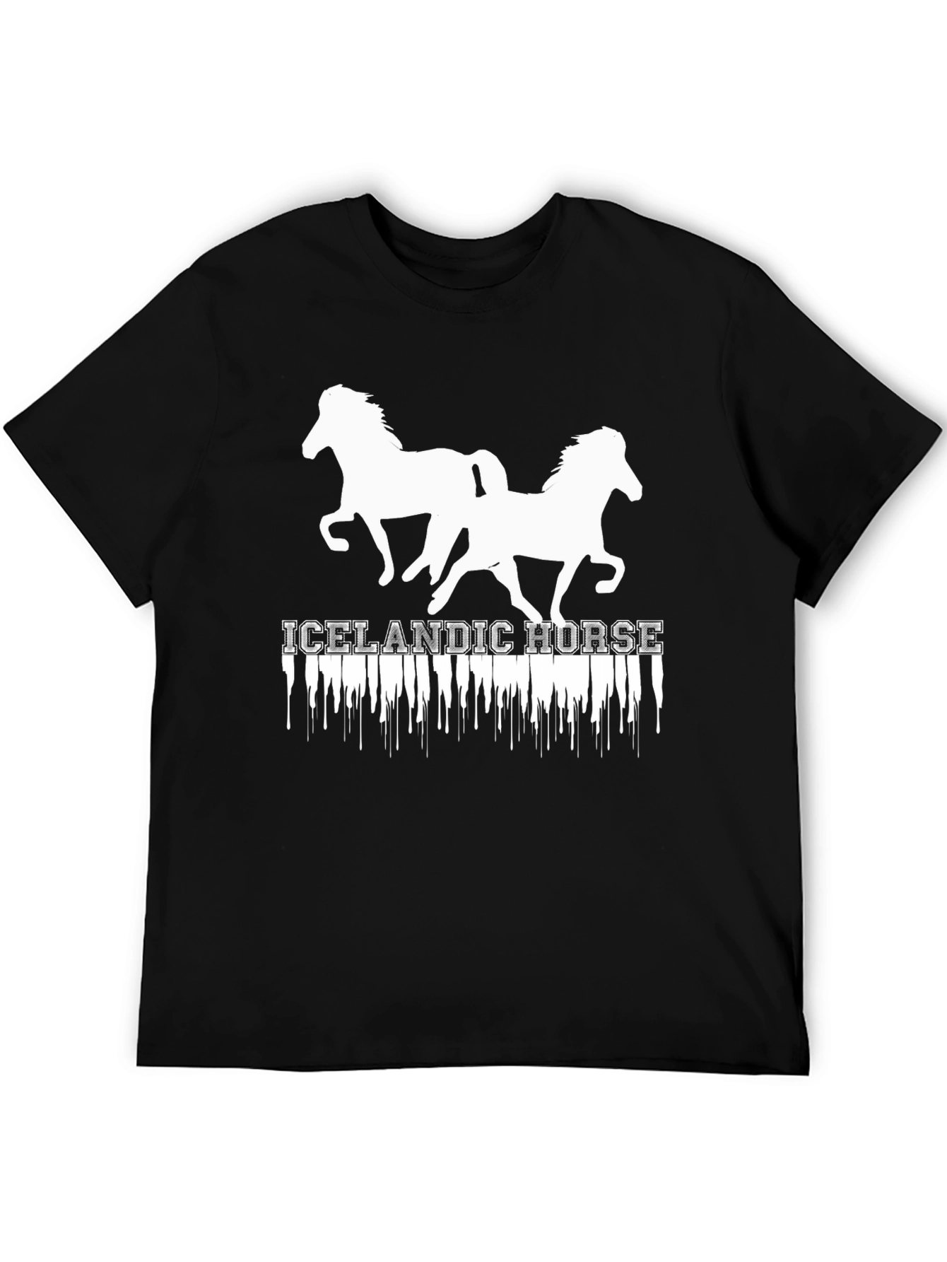 Icelandic Horse Graphic Tee - Unisex Black T-Shirt