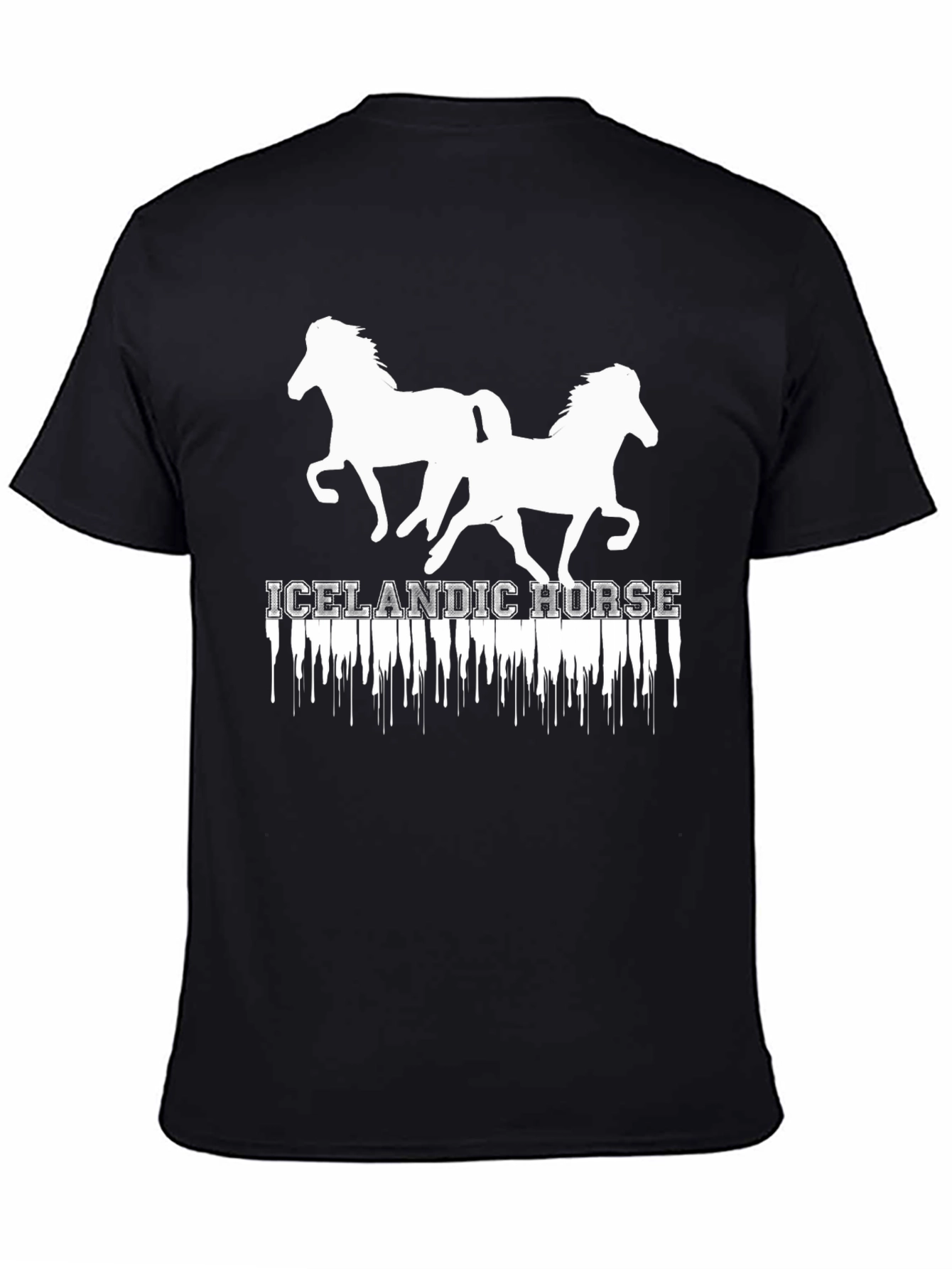 Icelandic Horse Graphic Tee - Unisex Black T-Shirt