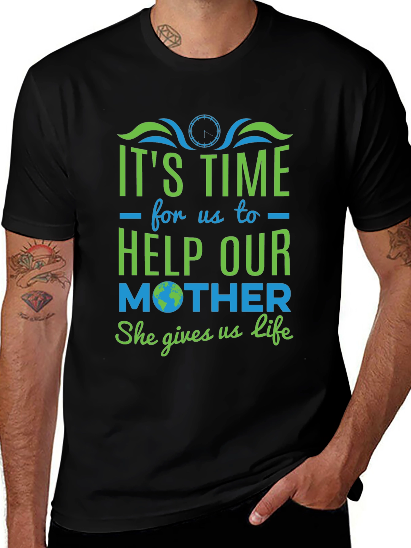 Eco-Friendly Graphic Tee: Help Our Mother