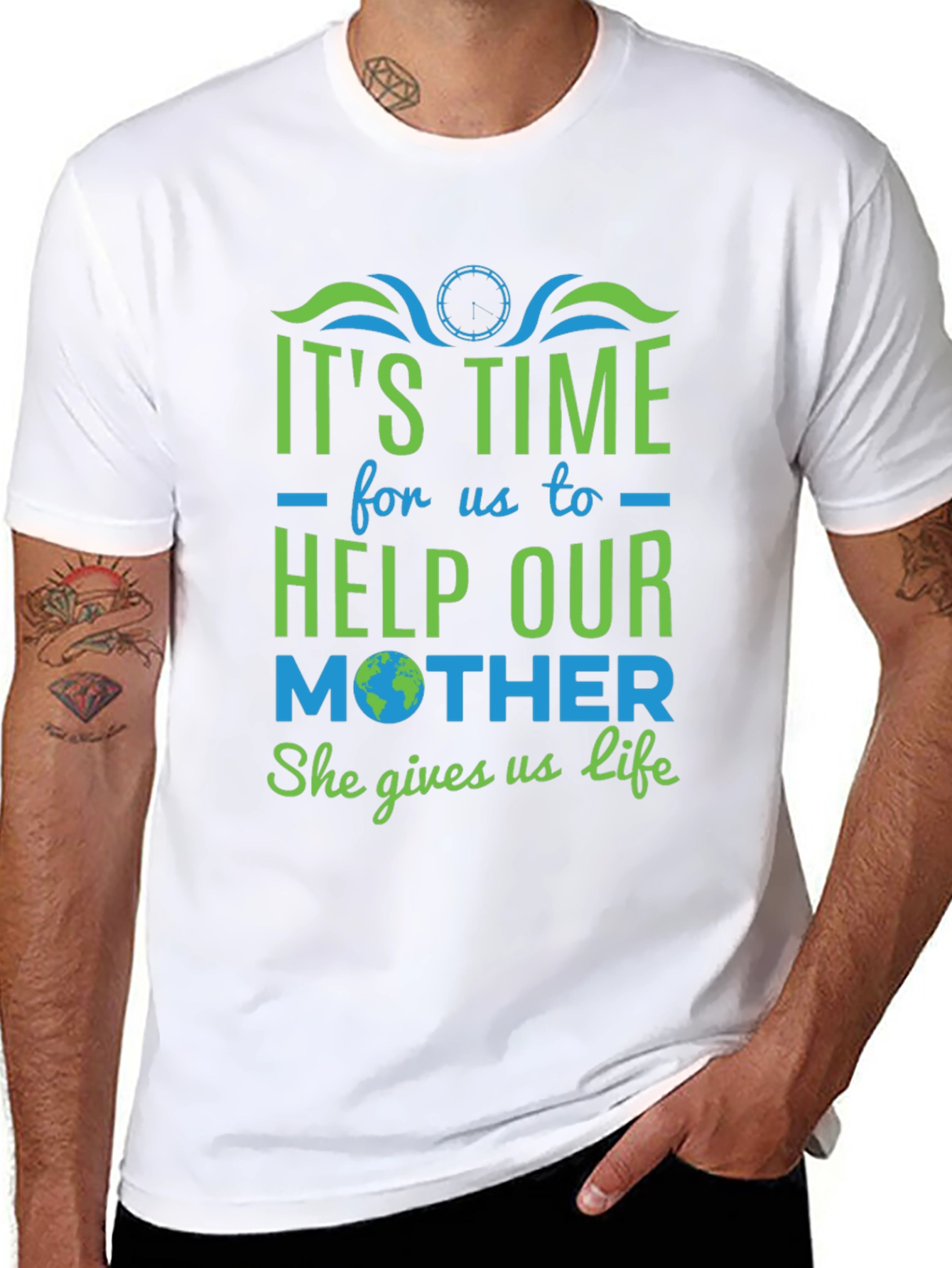 Eco-Friendly Graphic Tee: Help Our Mother