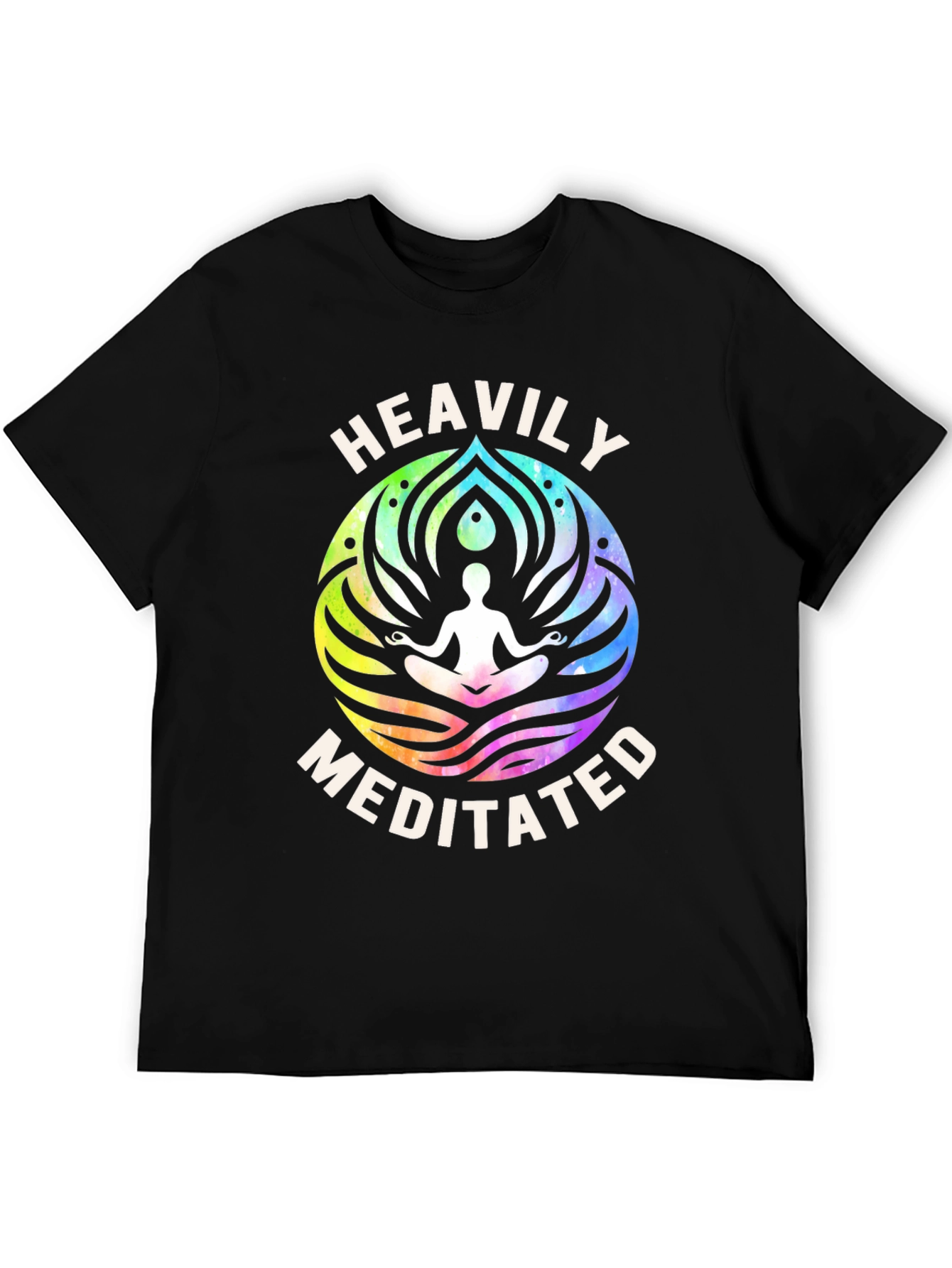 Heavily Meditated Graphic Tee - Black Cotton
