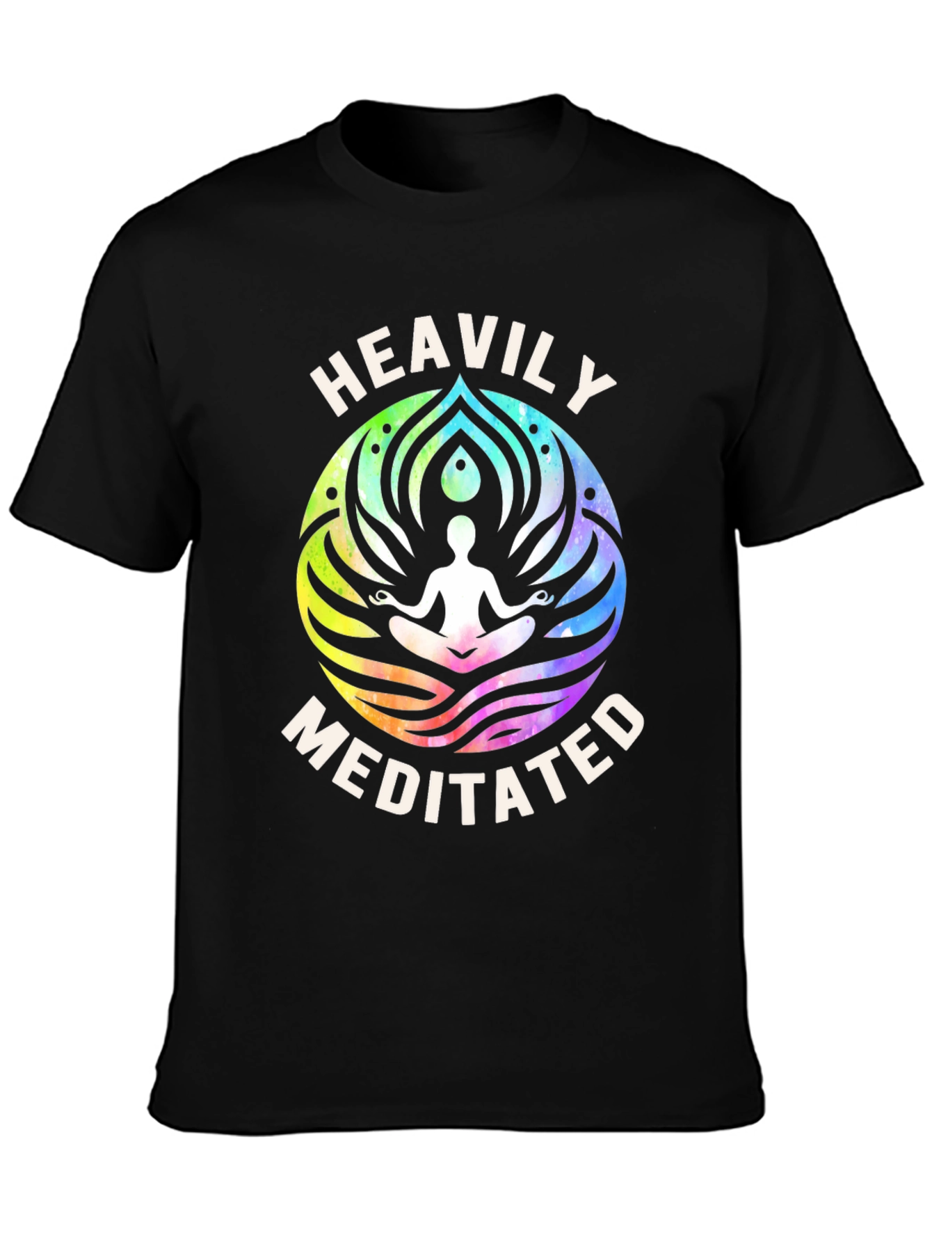 Heavily Meditated Graphic Tee - Black Cotton