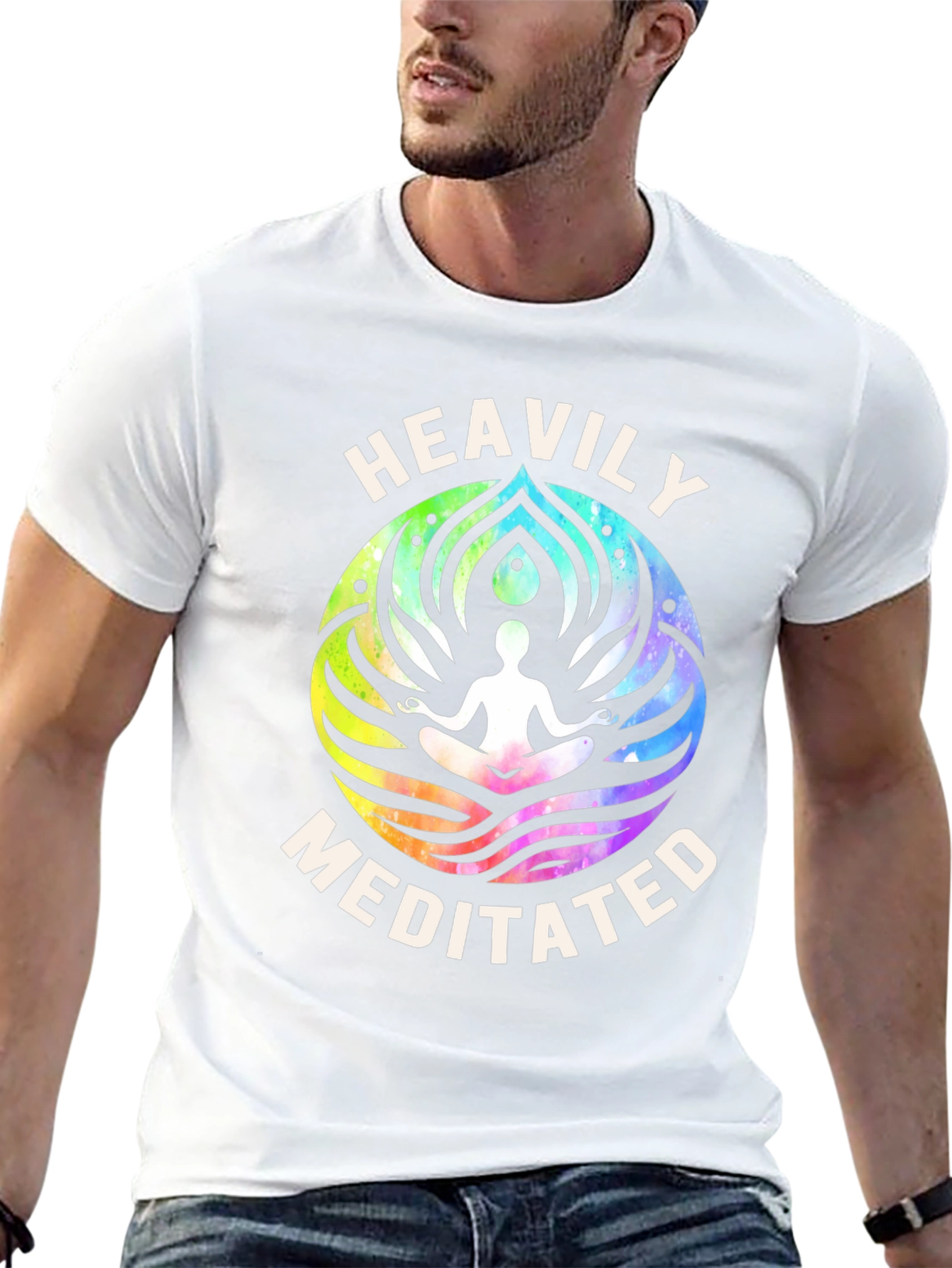 Heavily Meditated Graphic Tee - Black Cotton