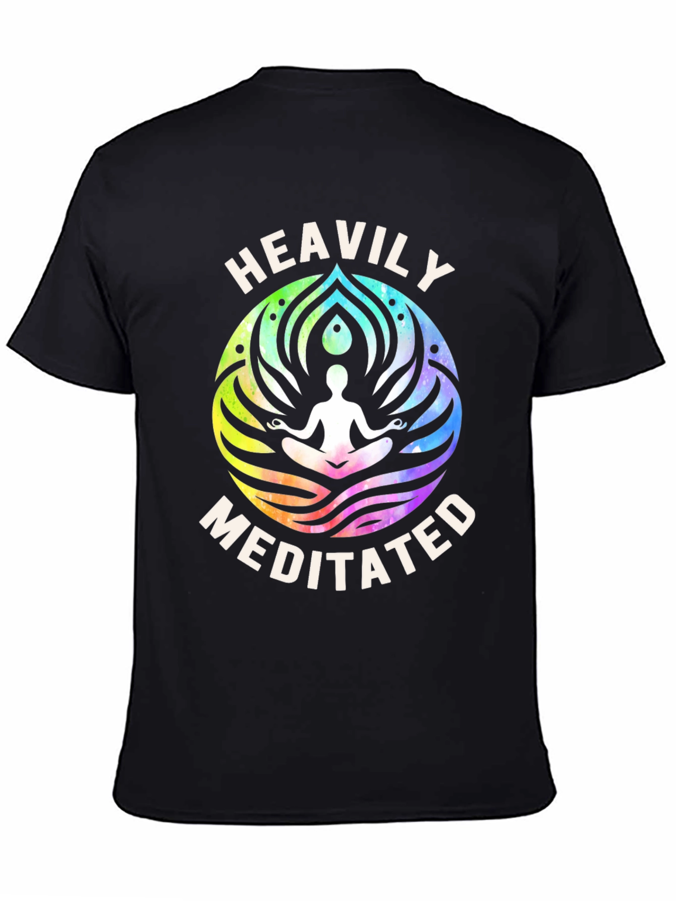 Heavily Meditated Graphic Tee - Black Cotton