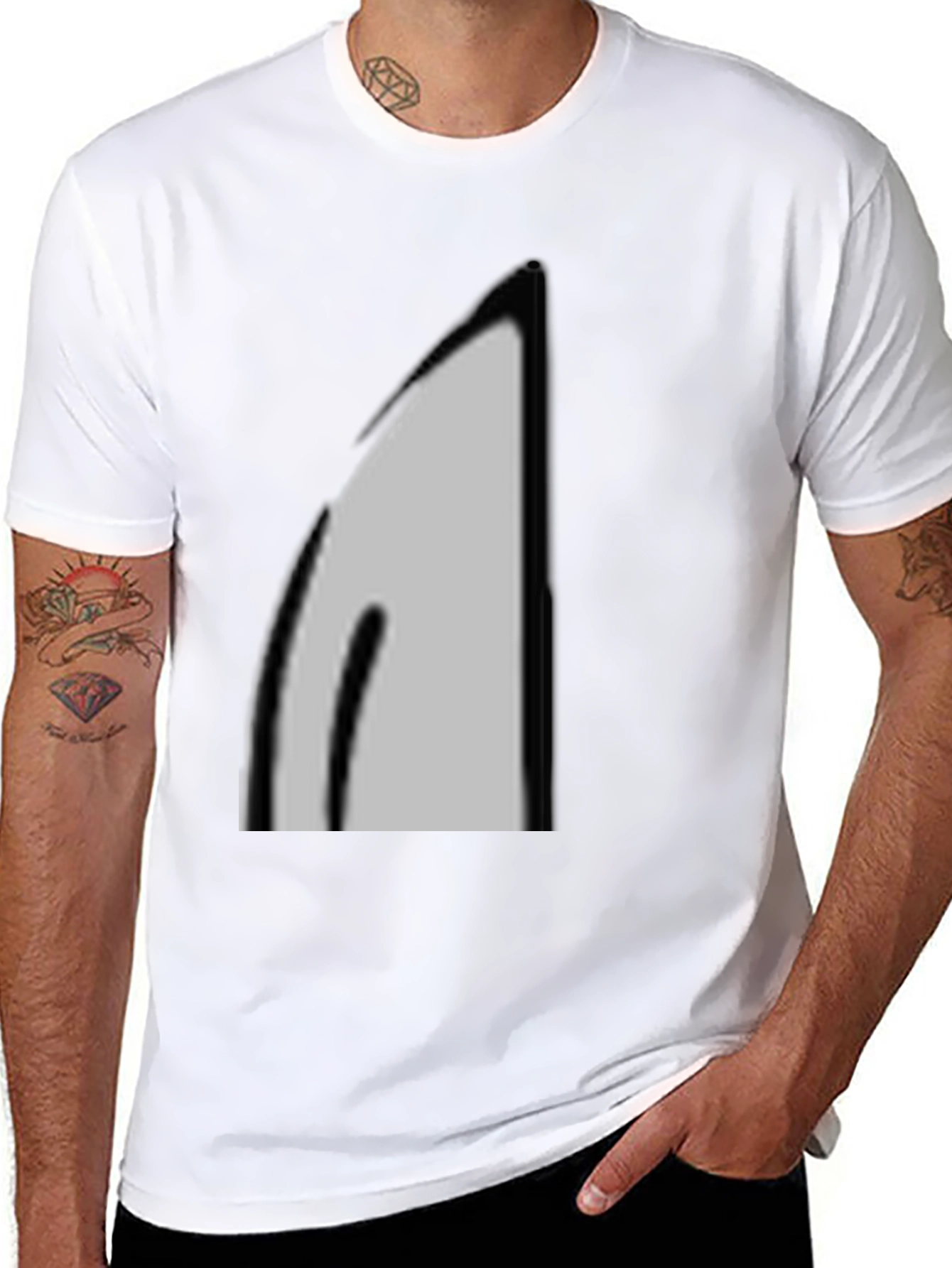 Minimalist Black T-Shirt - Abstract Graphic Tee