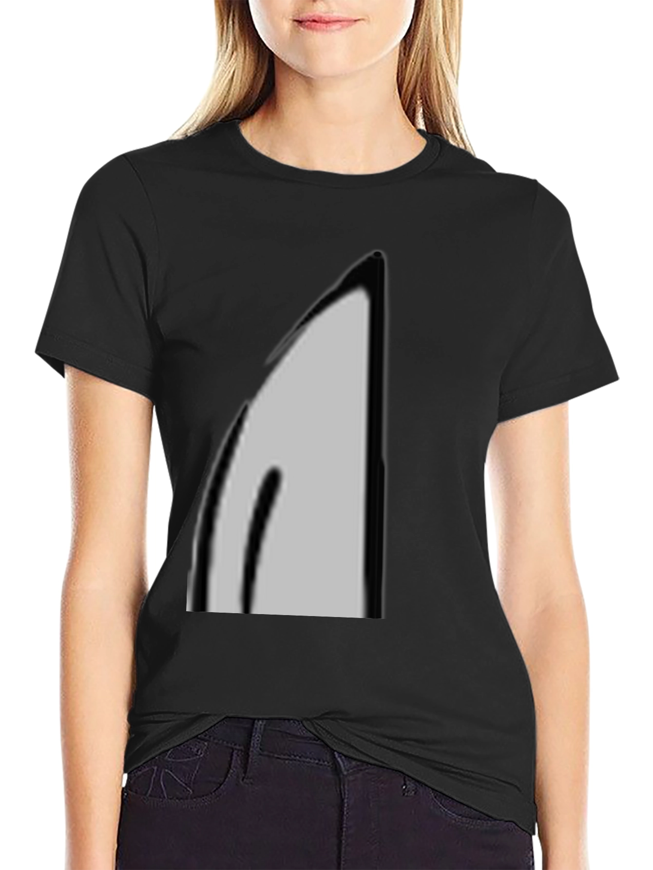 Minimalist Black T-Shirt - Abstract Graphic Tee
