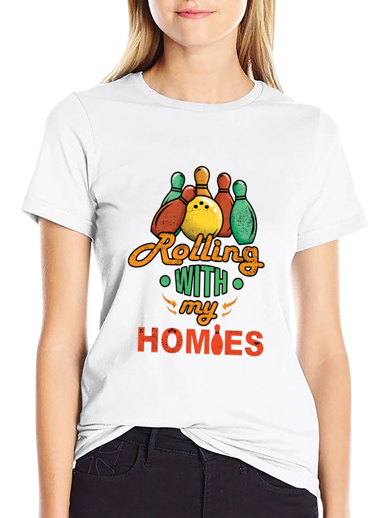 Rolling With My Homies Bowling Graphic Tee