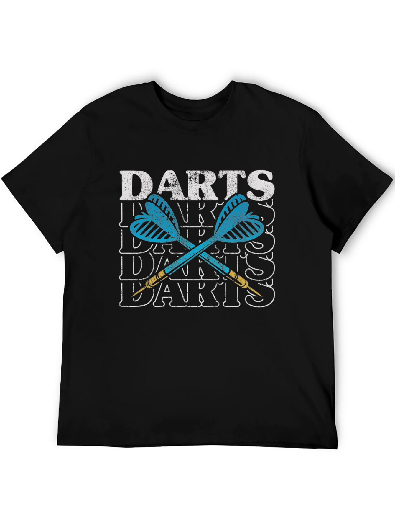 Darts Graphic Tee - Casual Black T-Shirt