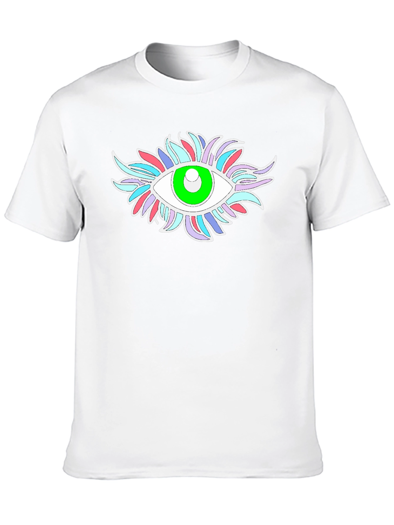 Eye-Catching Graphic Tee - Black Cotton Blend
