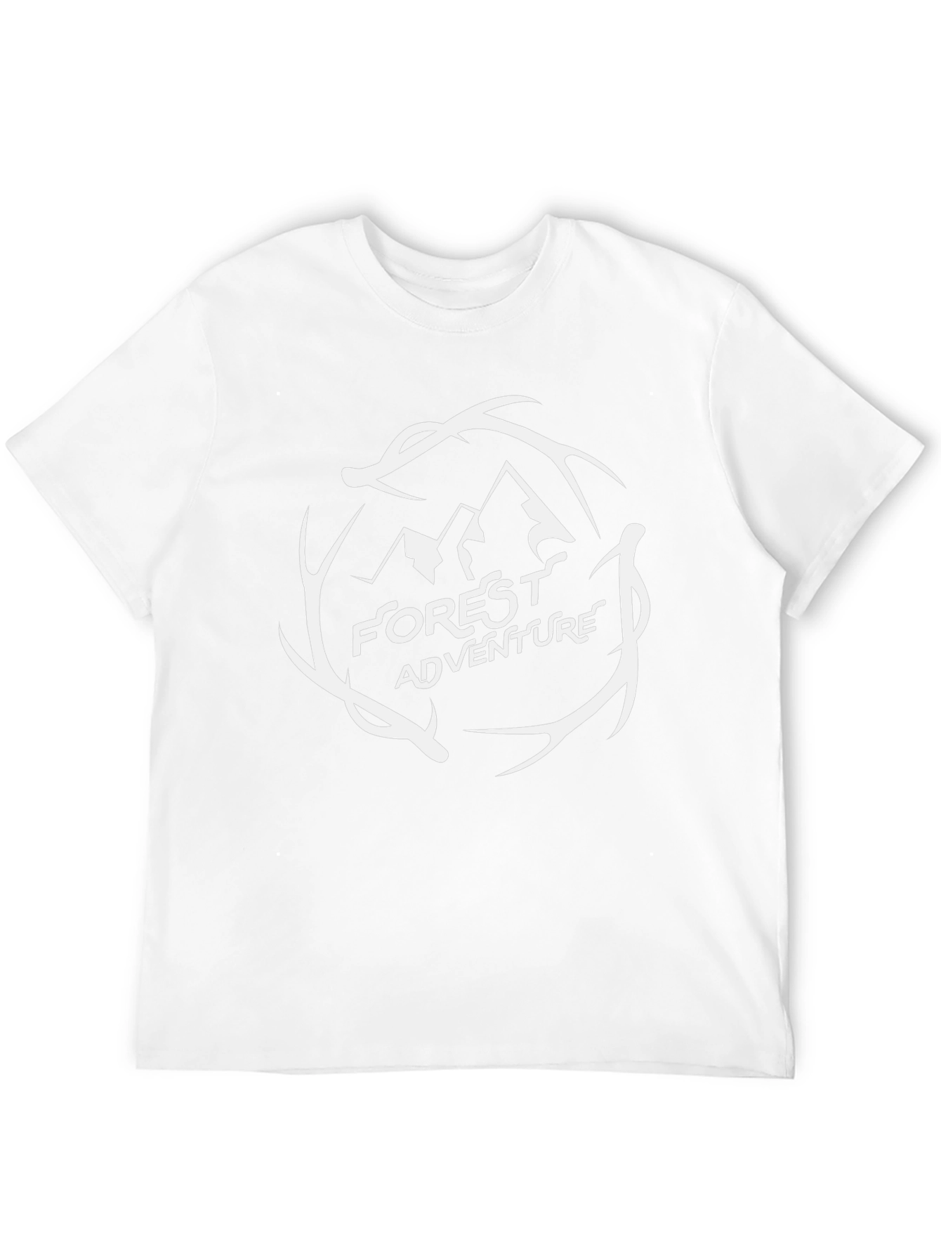 Forest Adventure Graphic Tee - Black Cotton T-Shirt