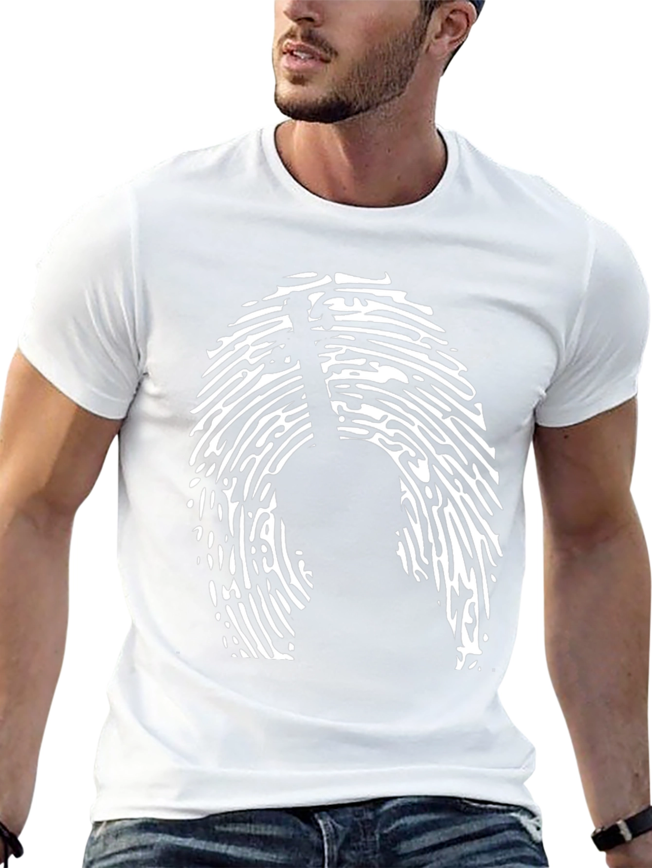 Violin Fingerprint T-Shirt - Unique Musician Gift