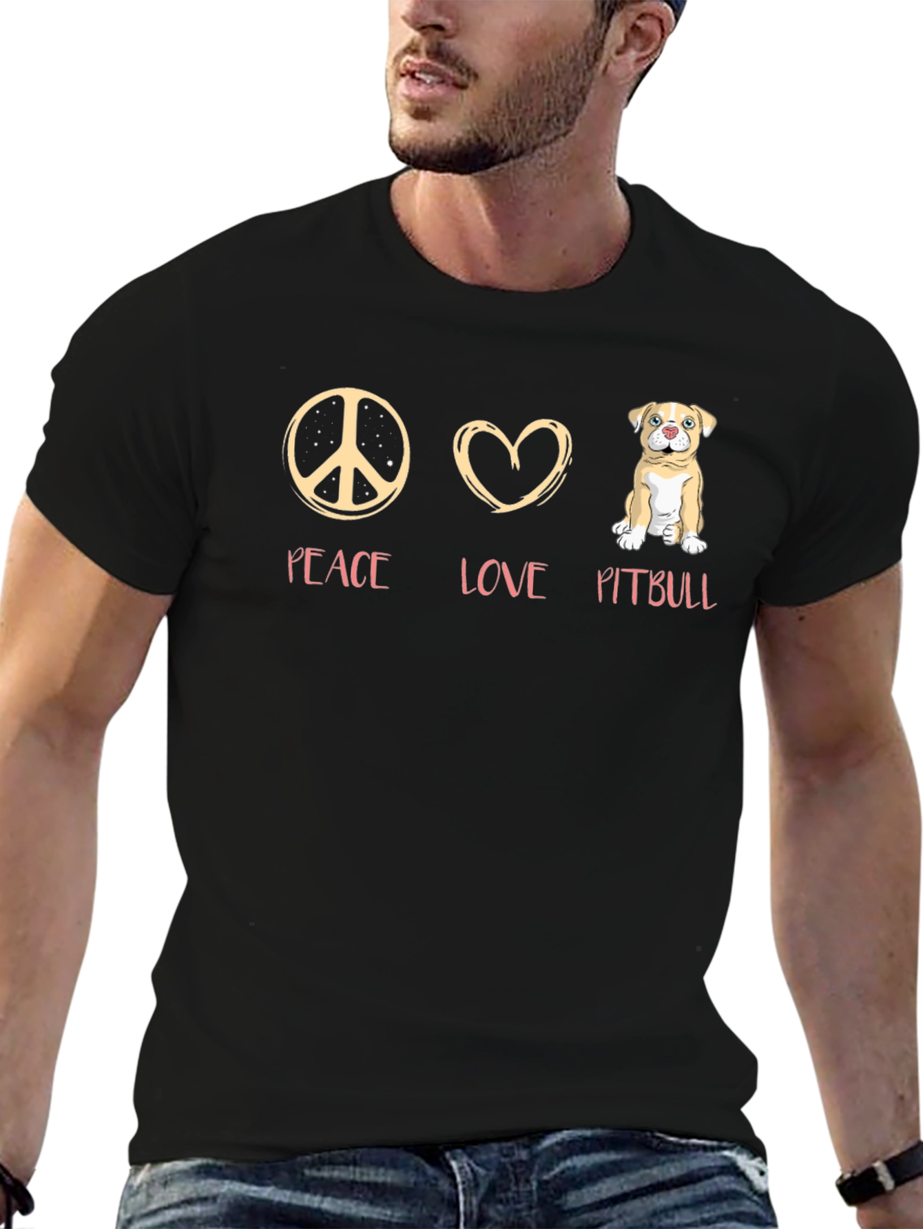 Peace Love Pitbull T-Shirt