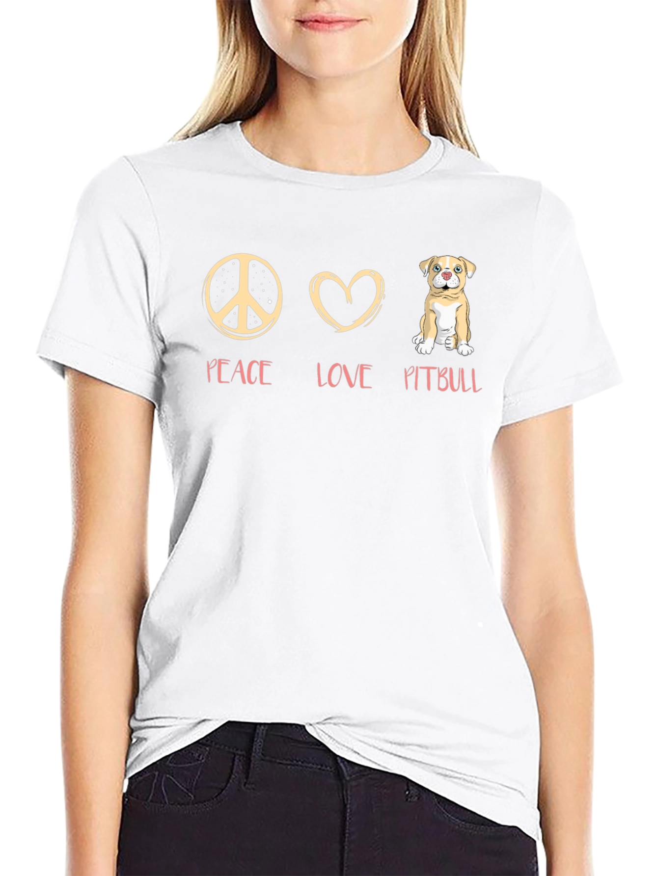 Peace Love Pitbull T-Shirt