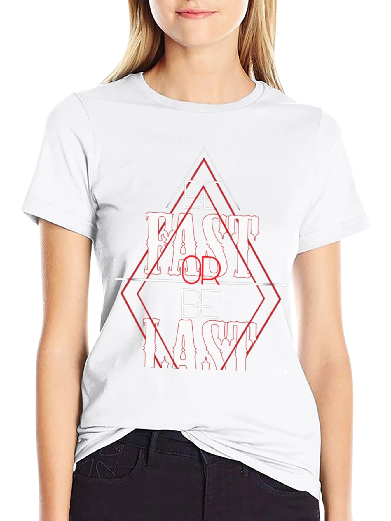 Be Fast or Be Last Black Graphic Tee