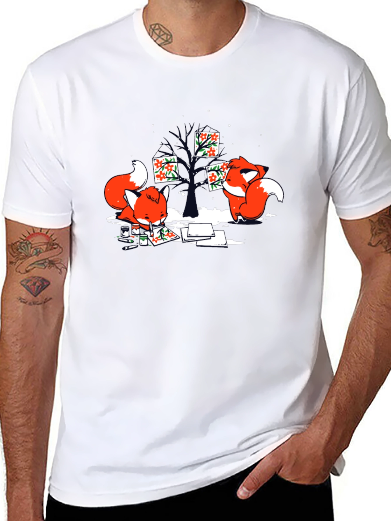 Fox Art T-Shirt - Unique Graphic Tee