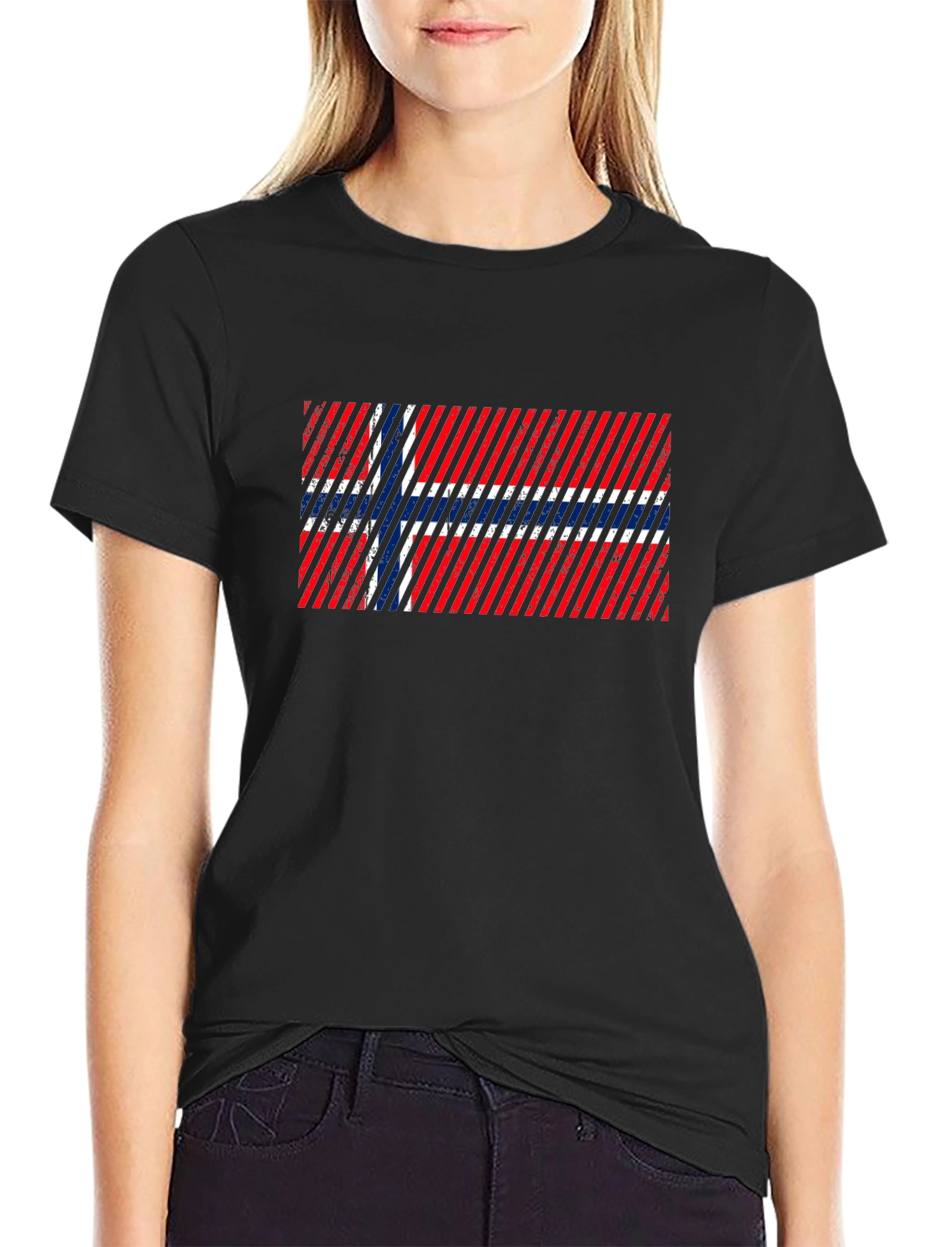 Norway Flag Distressed Graphic T-Shirt