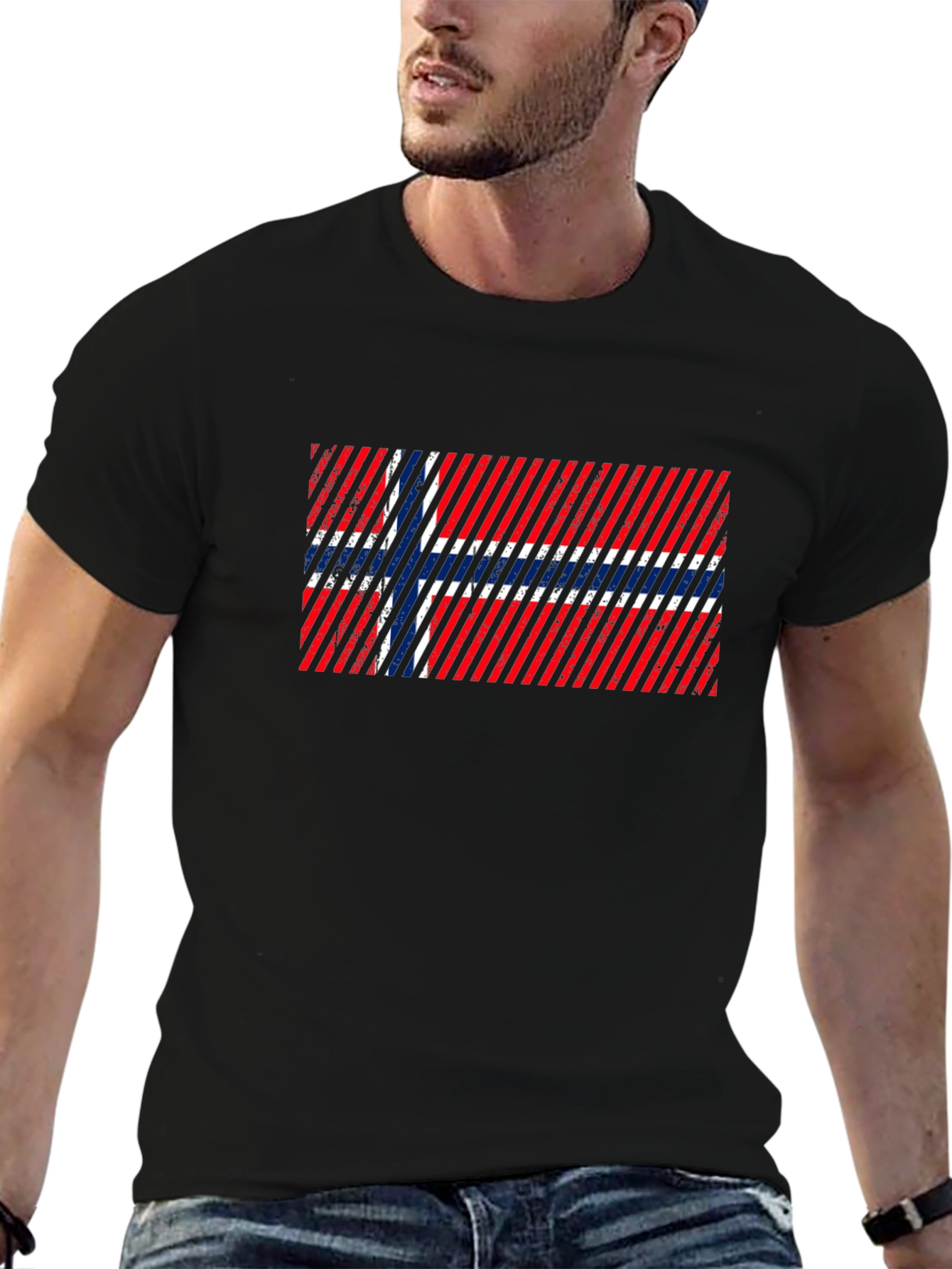 Norway Flag Distressed Graphic T-Shirt