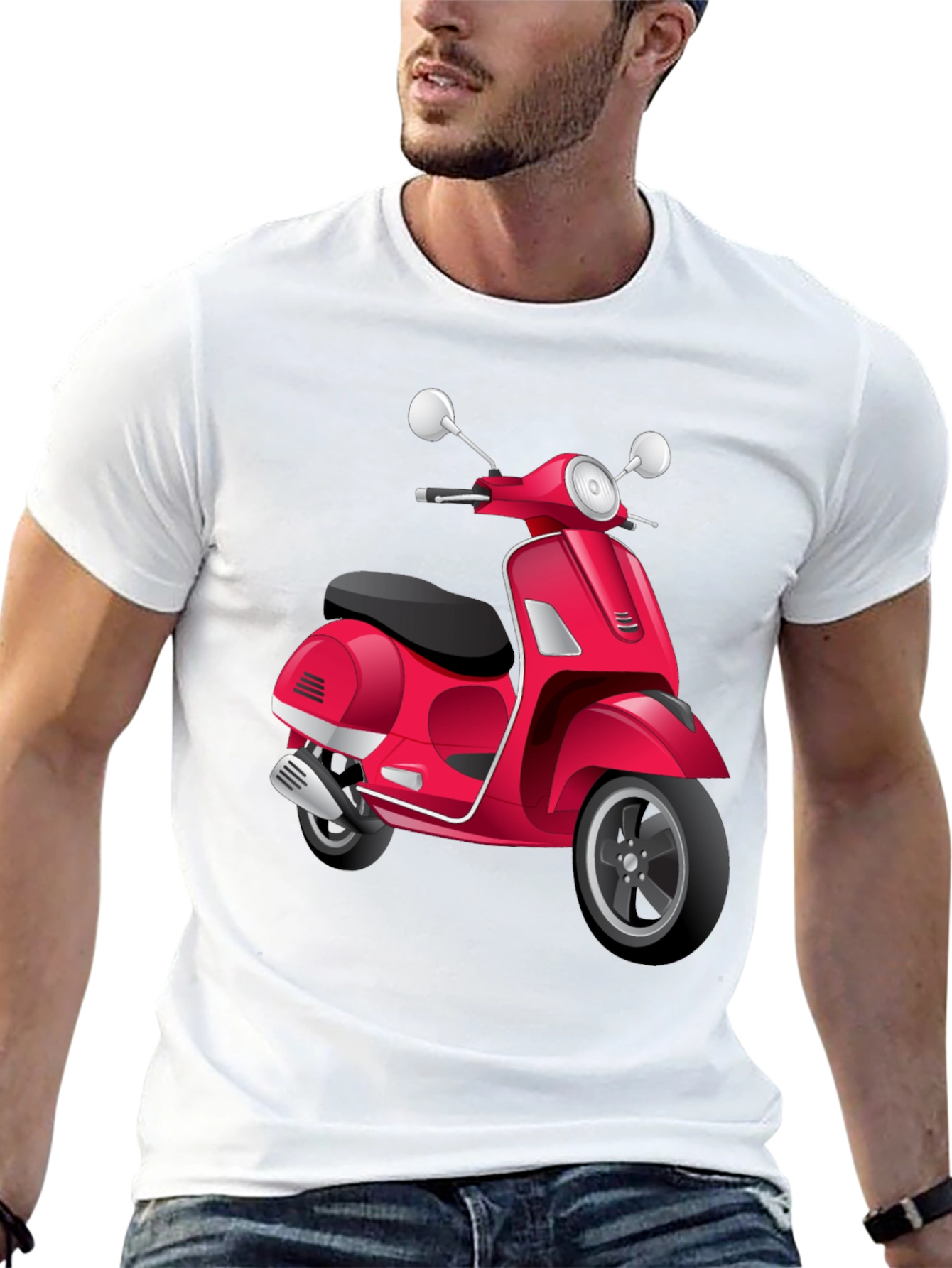 Scooter Graphic Tee - Retro Style