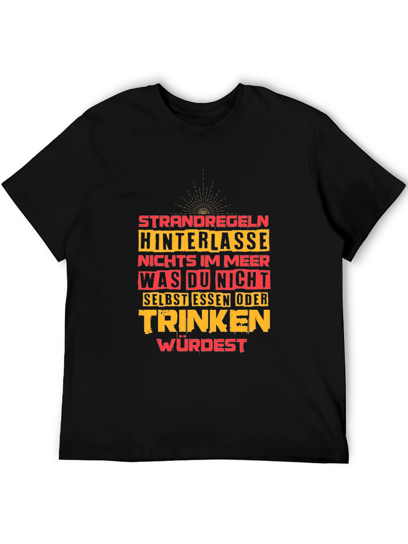 Strandregeln T-Shirt: Beach Rules Graphic Tee for Men