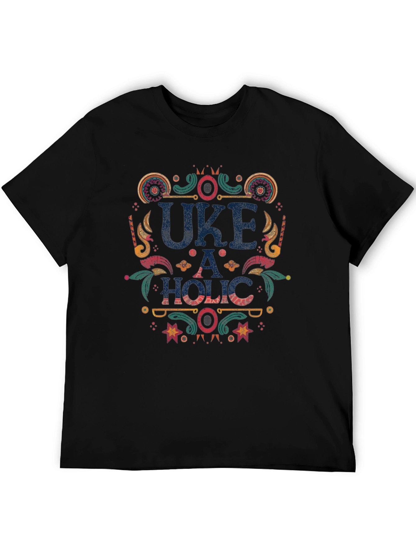 Uke-A-Holic Graphic Tee - Black