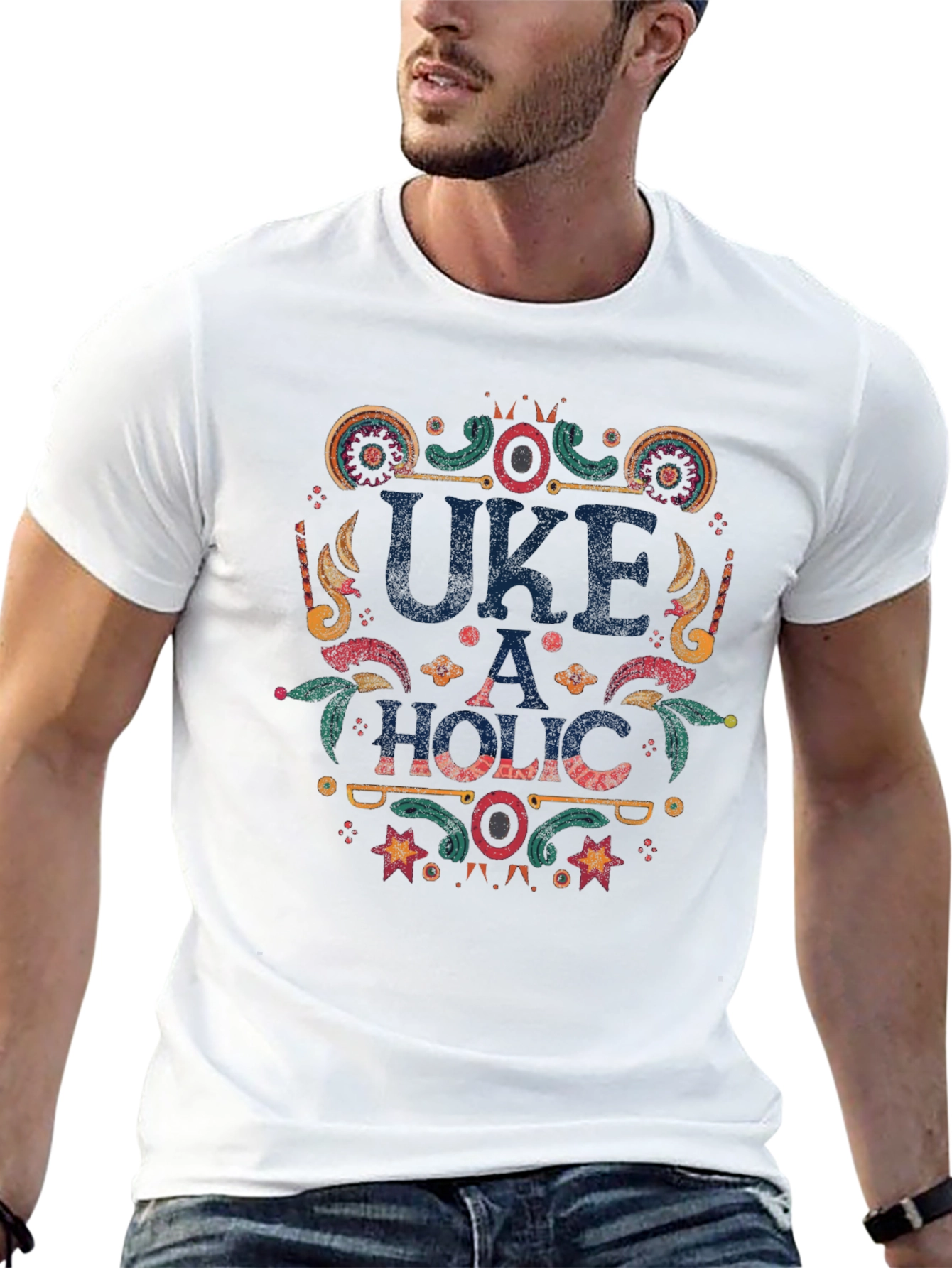 Uke-A-Holic Graphic Tee - Black