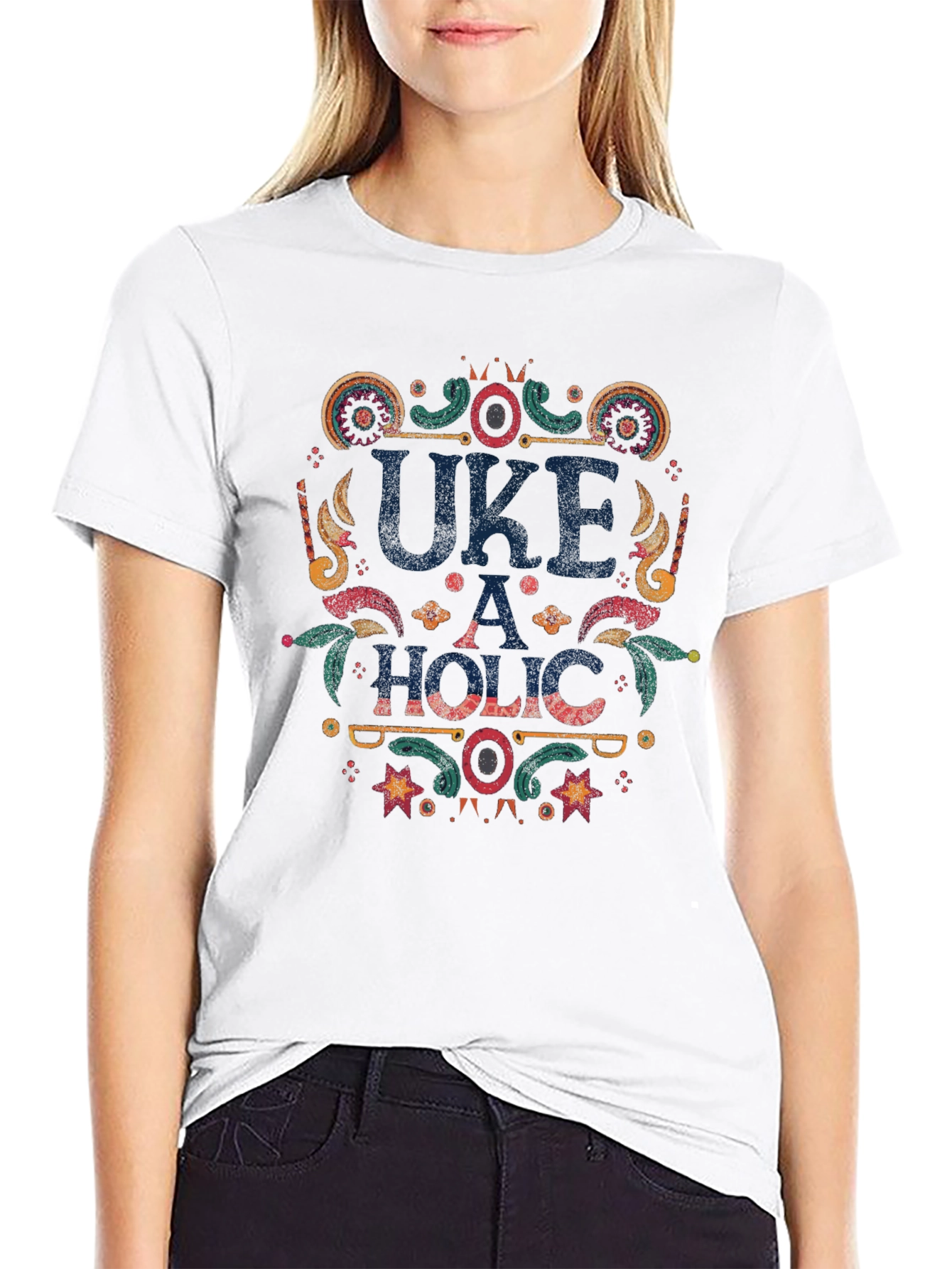 Uke-A-Holic Graphic Tee - Black