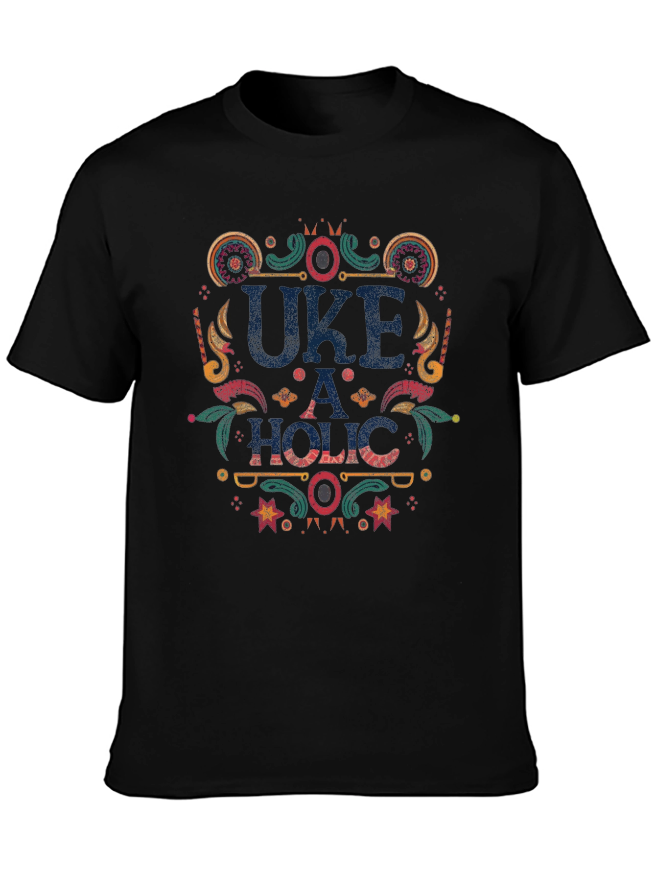 Uke-A-Holic Graphic Tee - Black