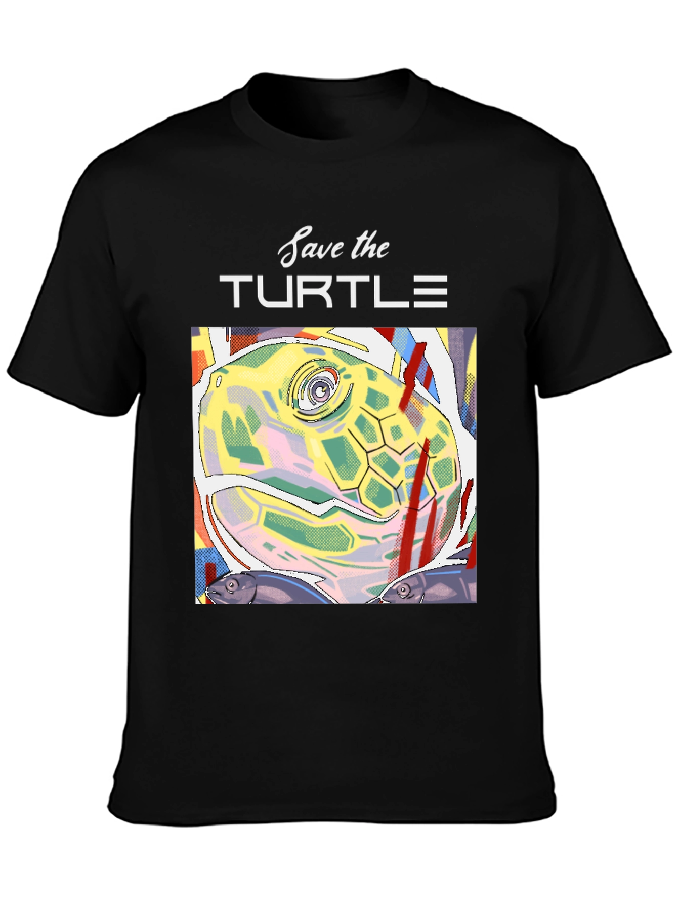 Save the Turtles Graphic Tee - Black