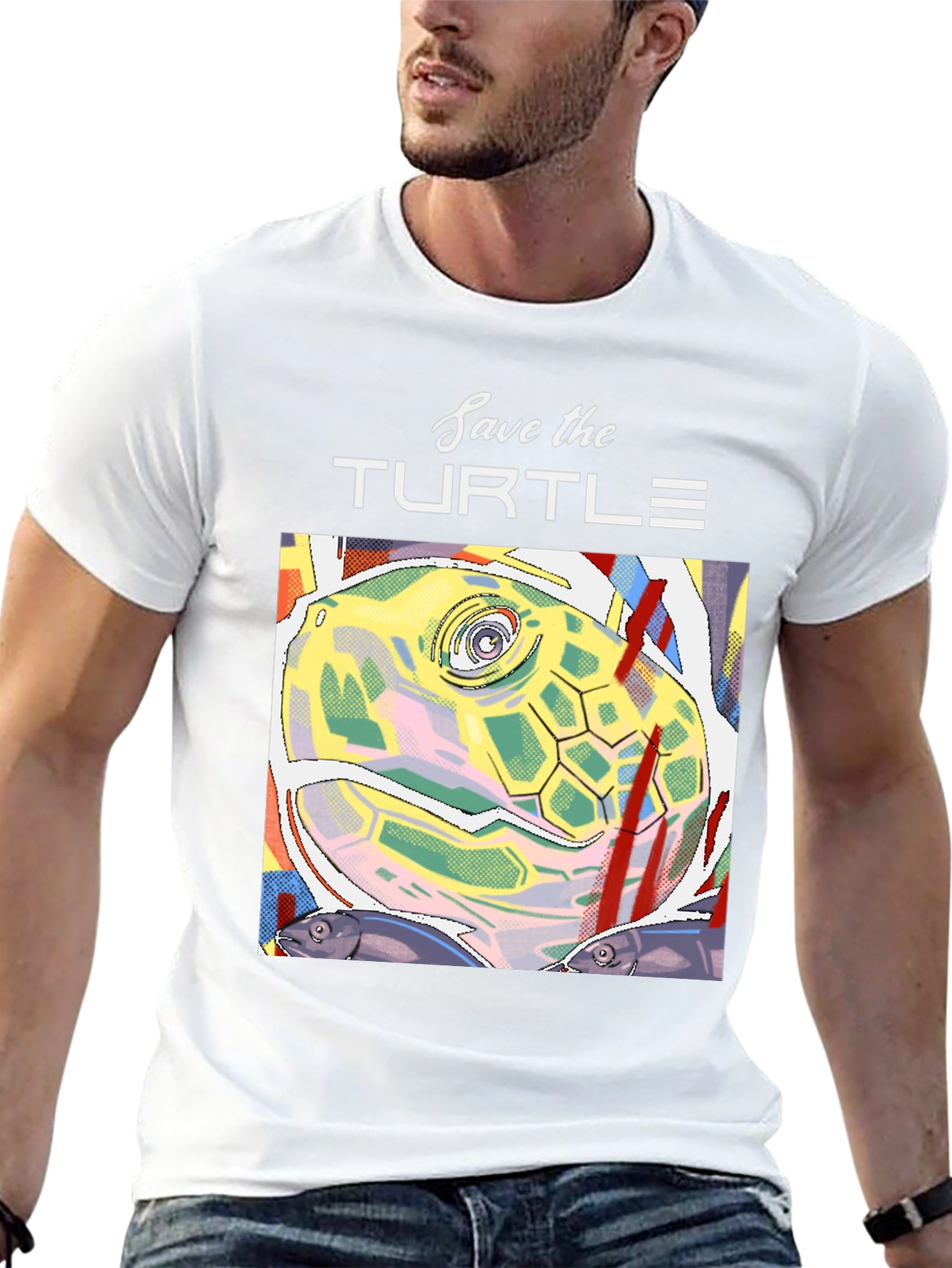 Save the Turtles Graphic Tee - Black