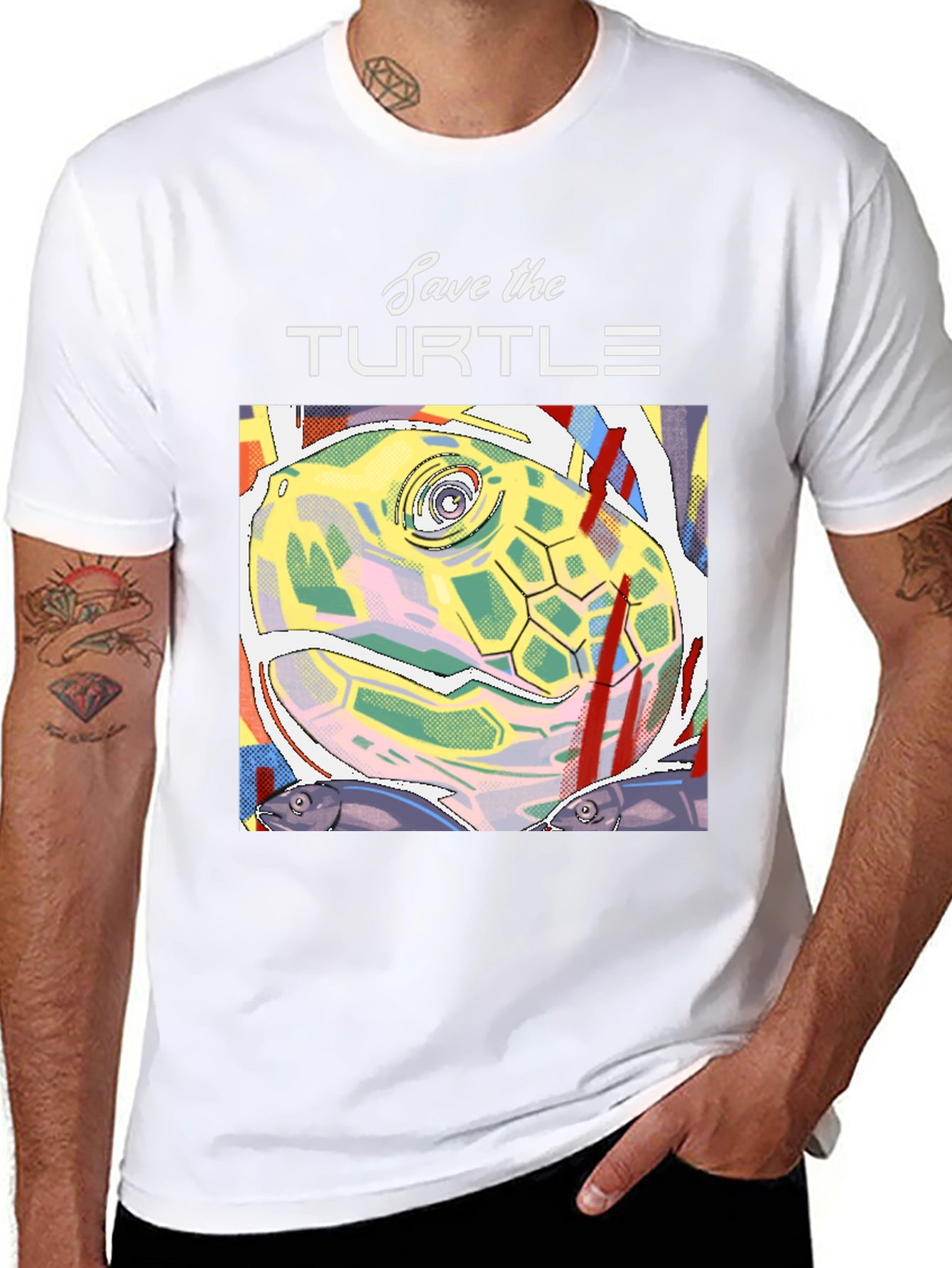 Save the Turtles Graphic Tee - Black