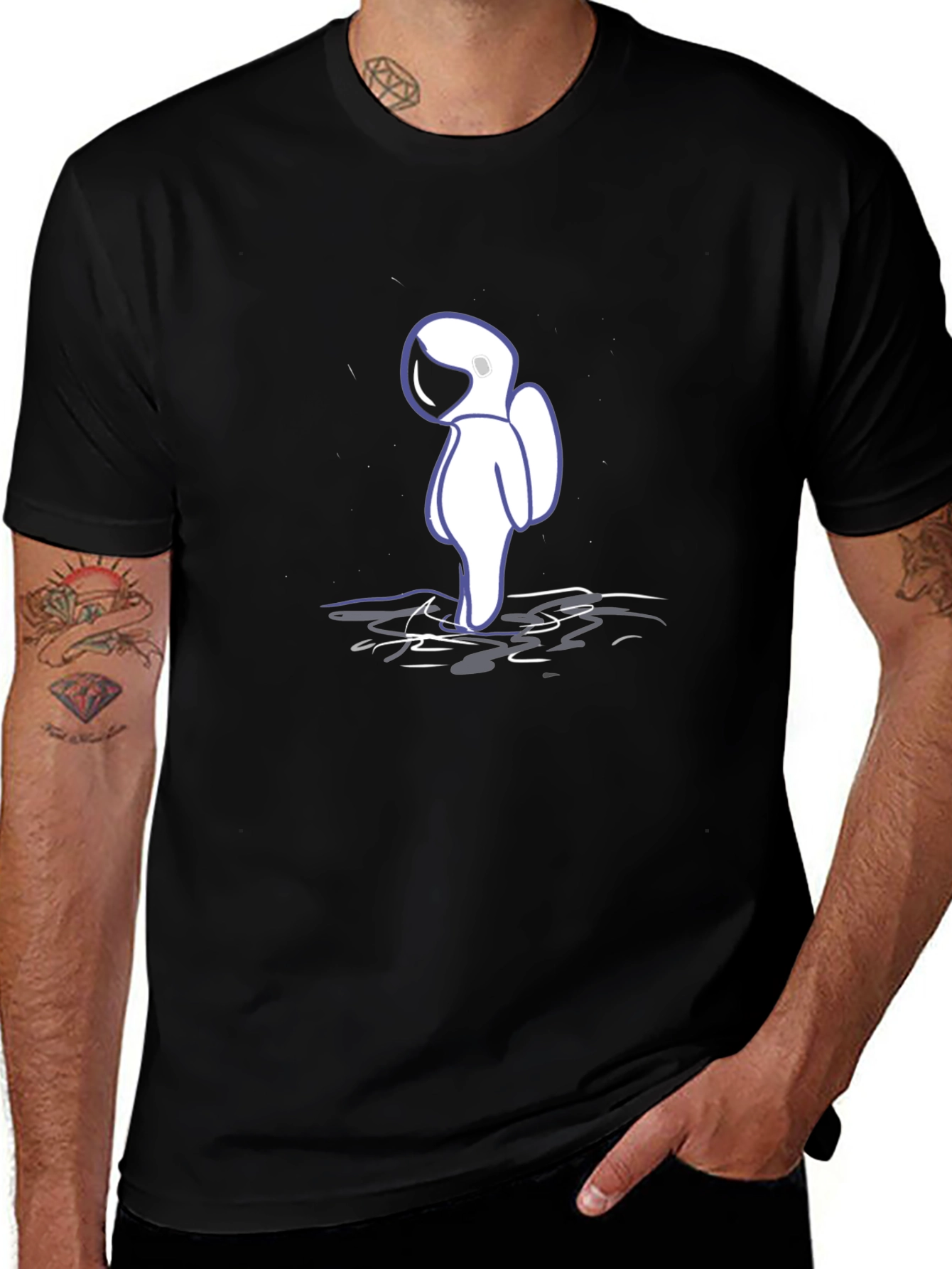 Astronaut Graphic Black T-Shirt
