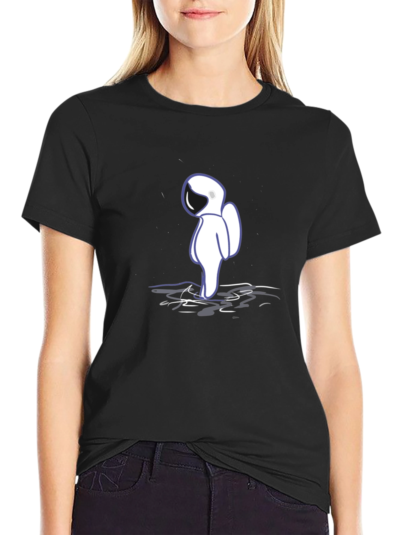 Astronaut Graphic Black T-Shirt