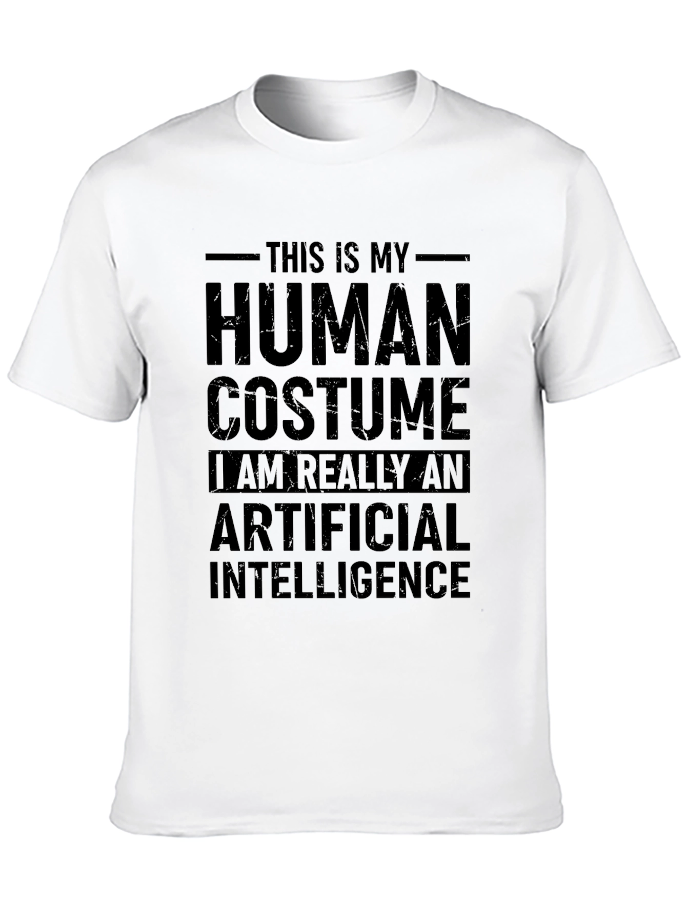 Human Costume AI T-Shirt - Funny Robot Tee